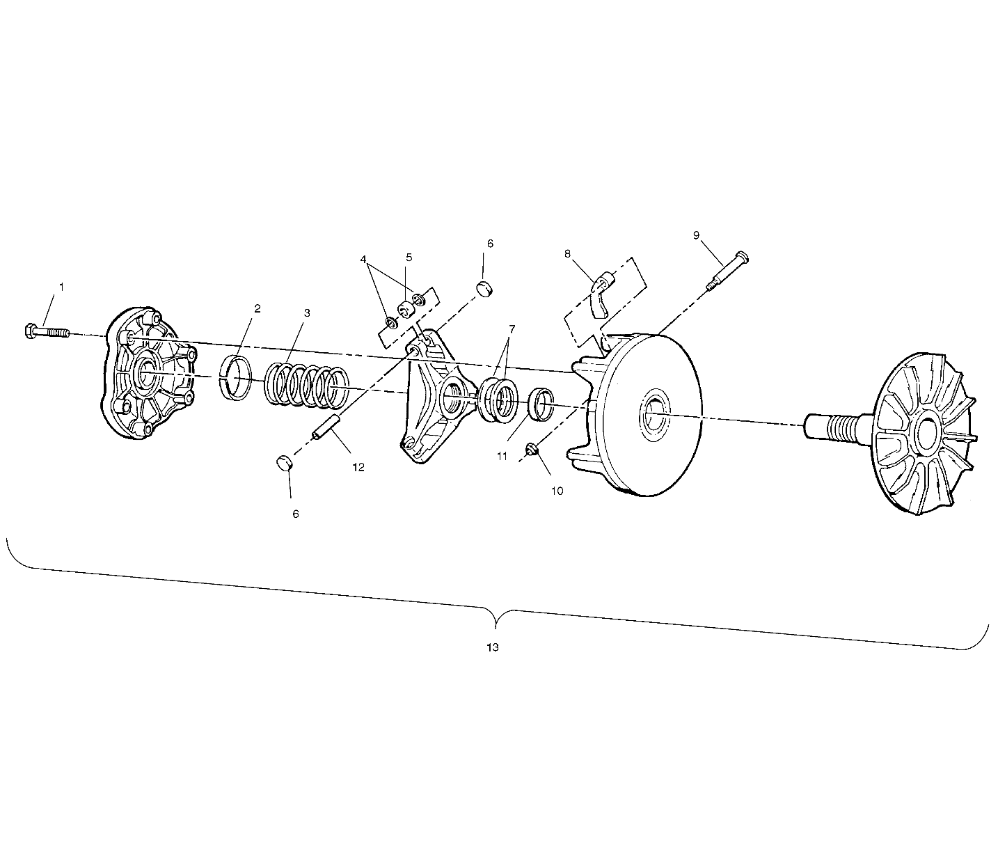 DRIVE CLUTCH - A02CB32AA/AB/FC (4970107010B11)