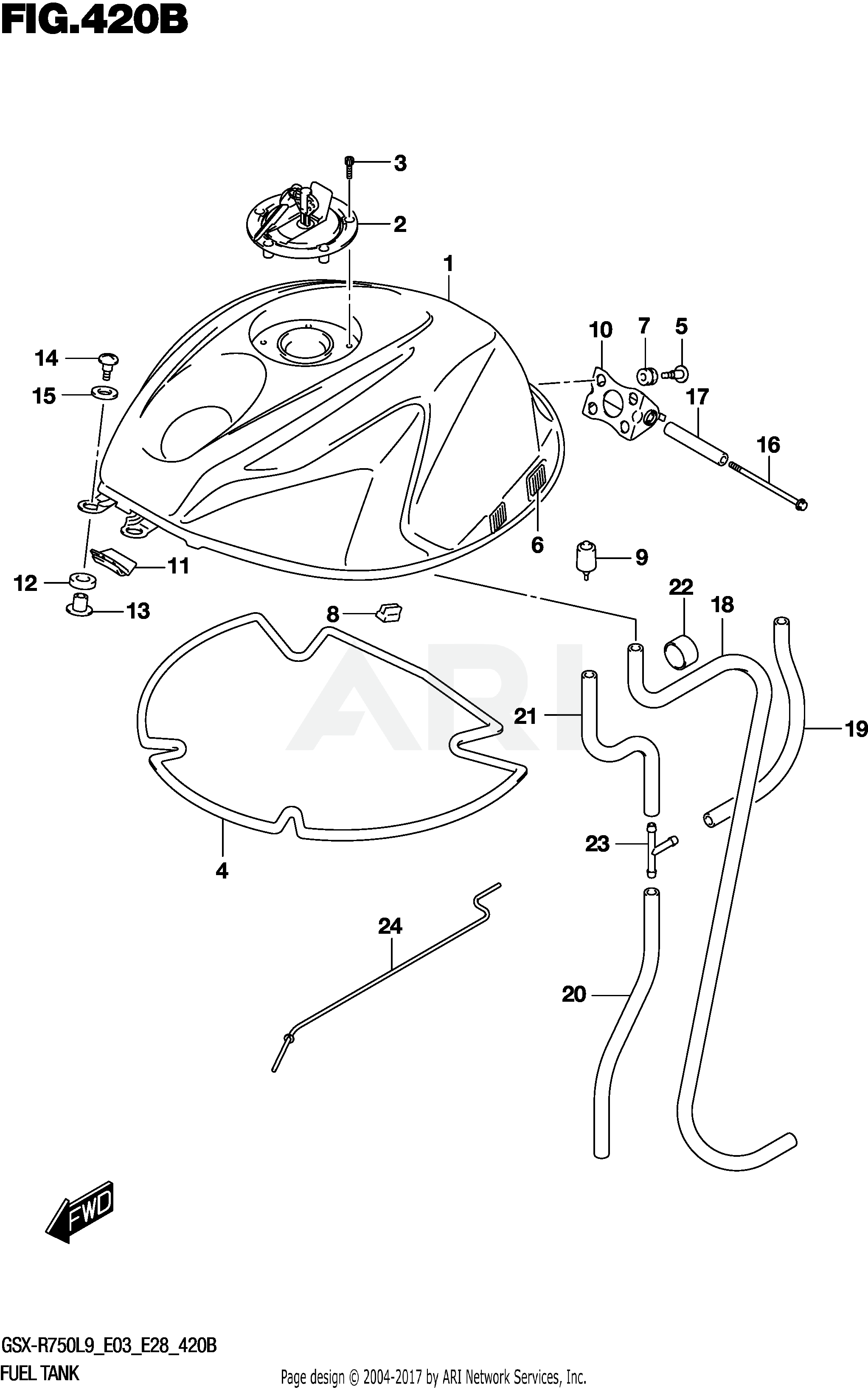 FUEL TANK (GSX-R750L9 E28)