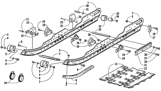 SLIDE RAIL AND TRACK ASSEMBLY