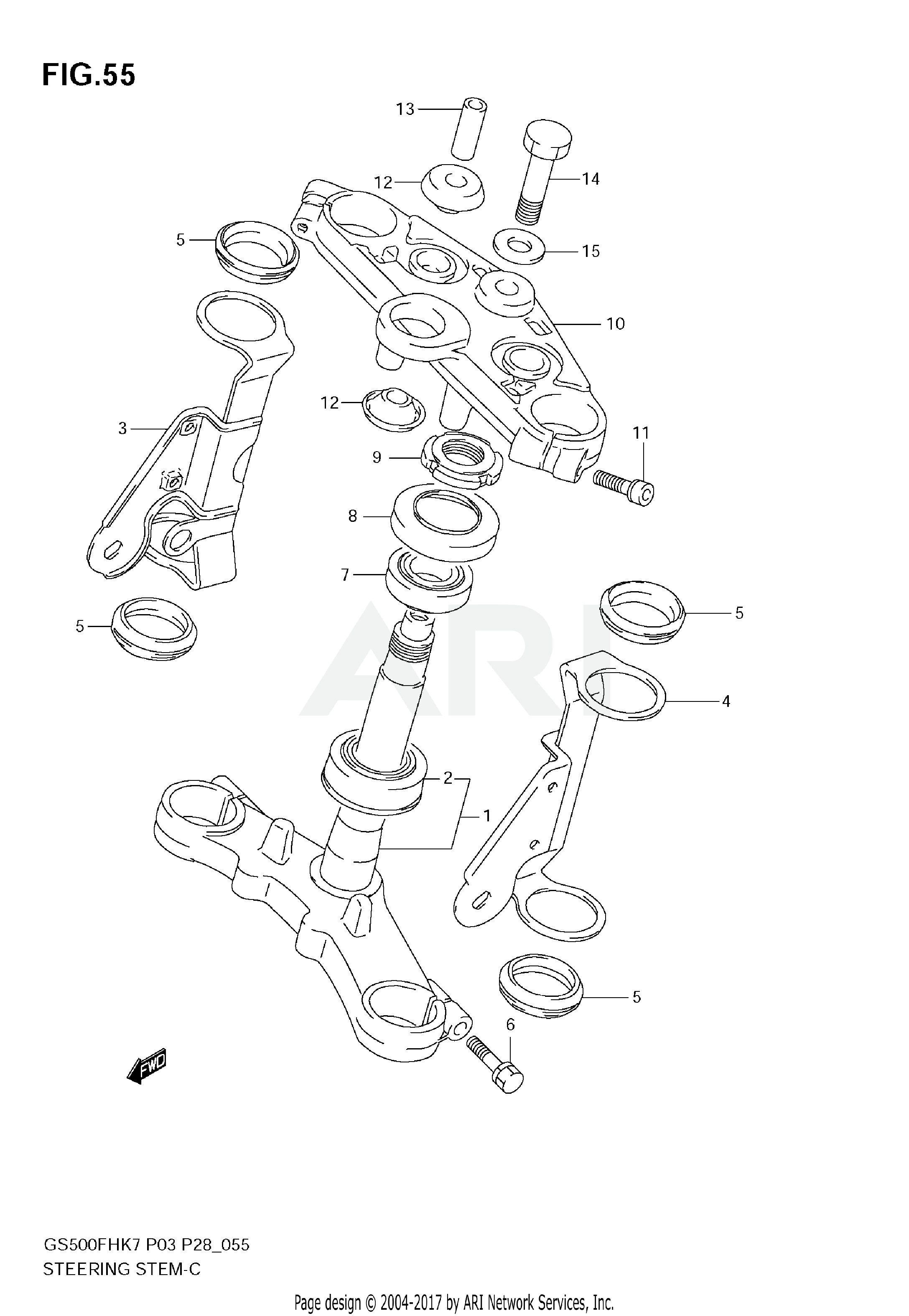 STEERING STEM (GS500H)