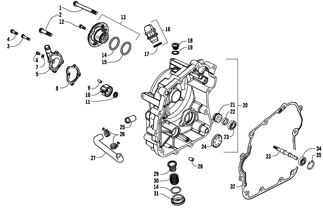 CRANKCASE COVER ASSEMBLY