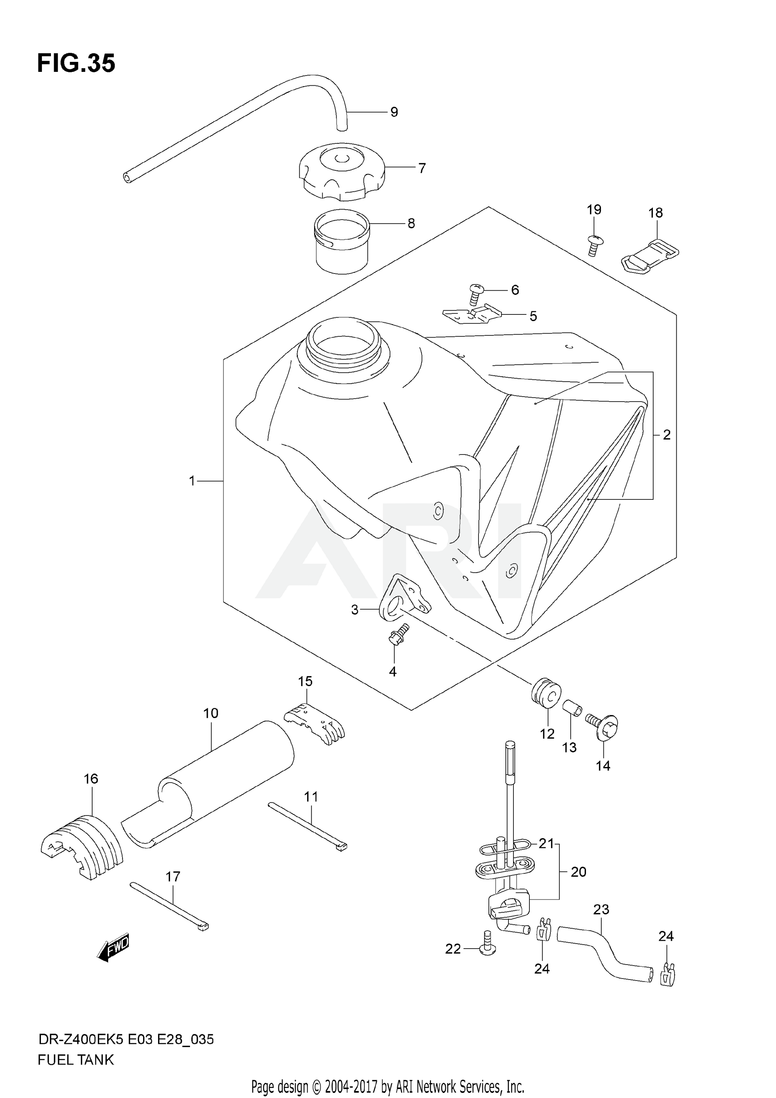 FUEL TANK (MODEL K5)