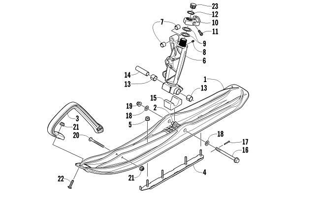 SKI AND SPINDLE ASSEMBLY