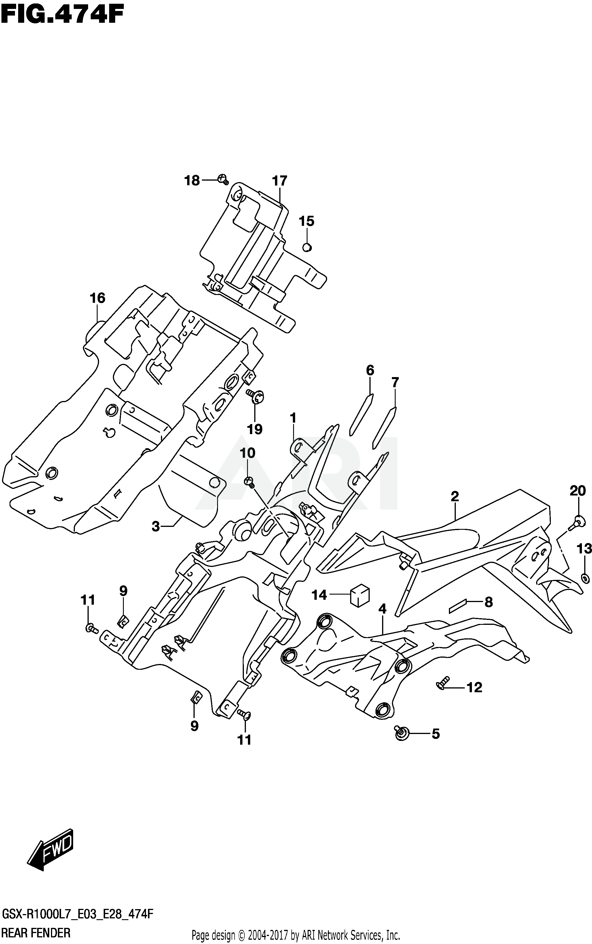 REAR FENDER (GSX-R1000AL7 E33)