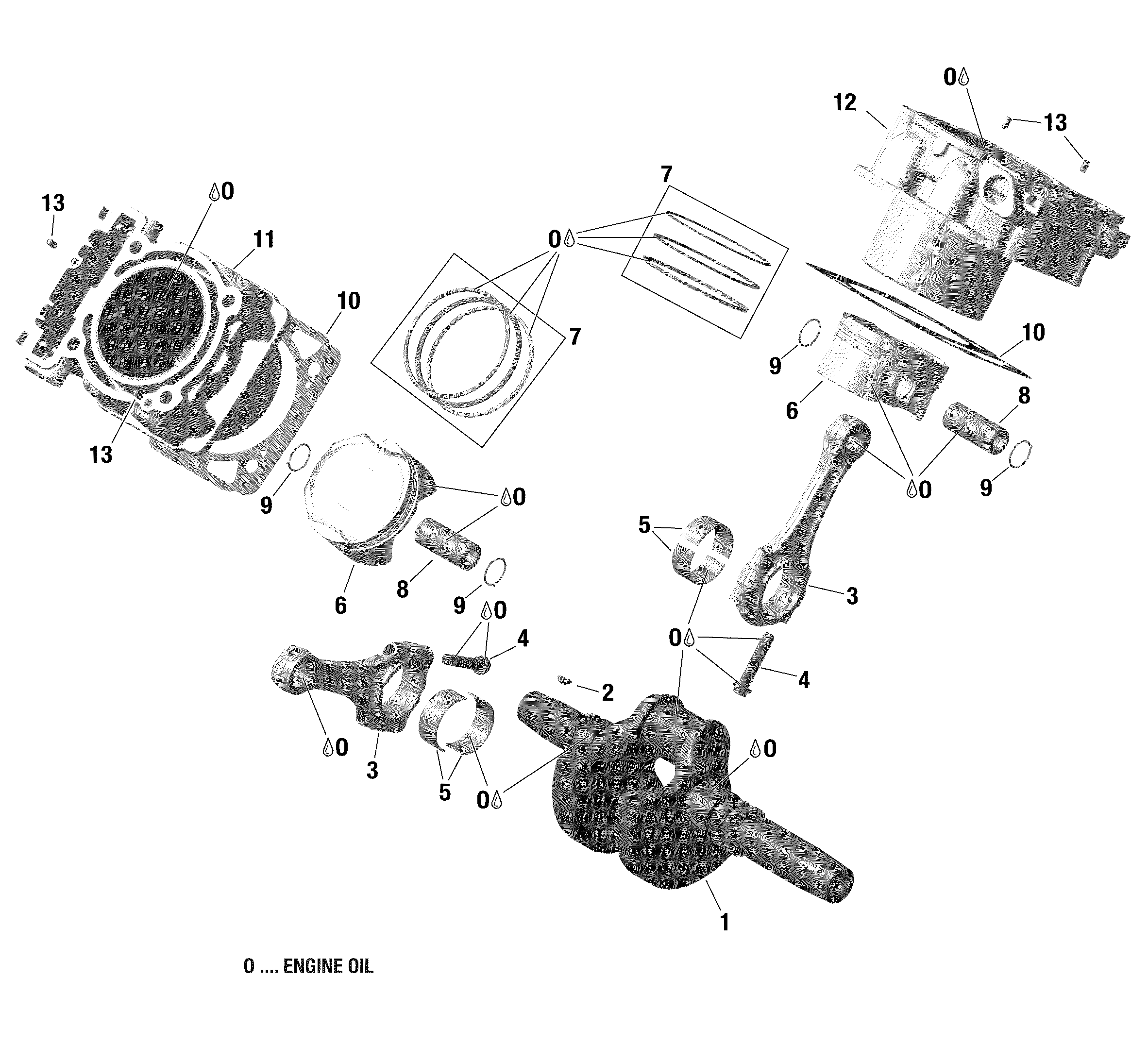 Crankshaft, Piston And Cylinder