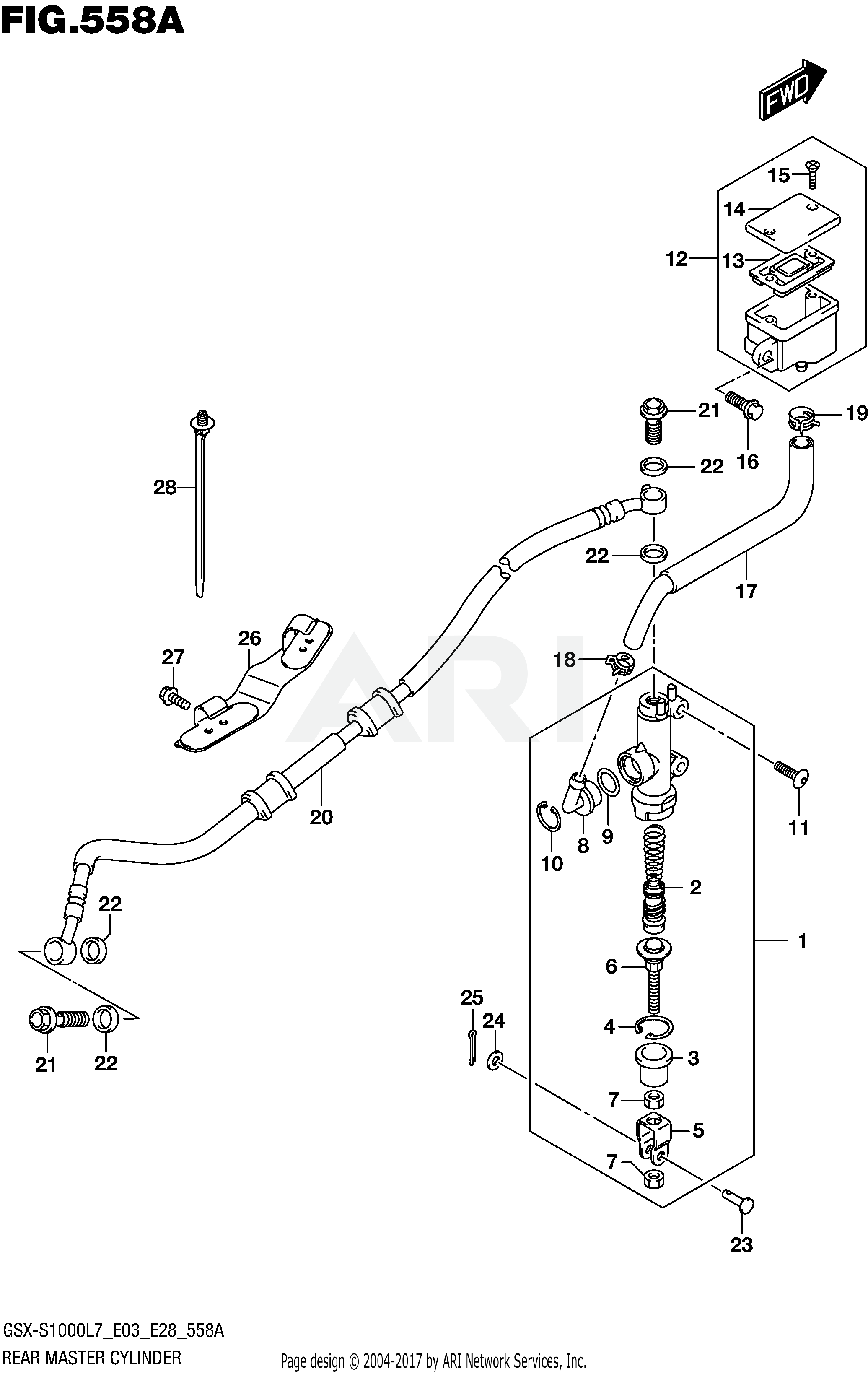 REAR MASTER CYLINDER (GSX-S1000L7 E33)