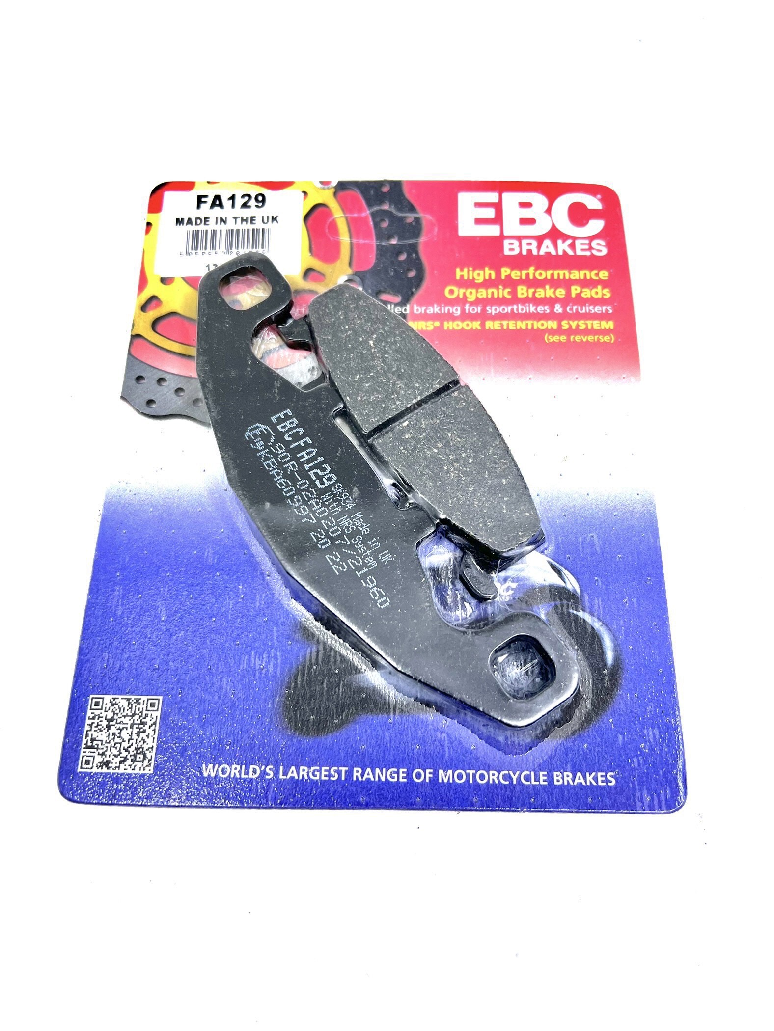 Тормозные колодки EBC Organic A 37 x 85 x 8mm B 37 x 55 x 10mm FA129