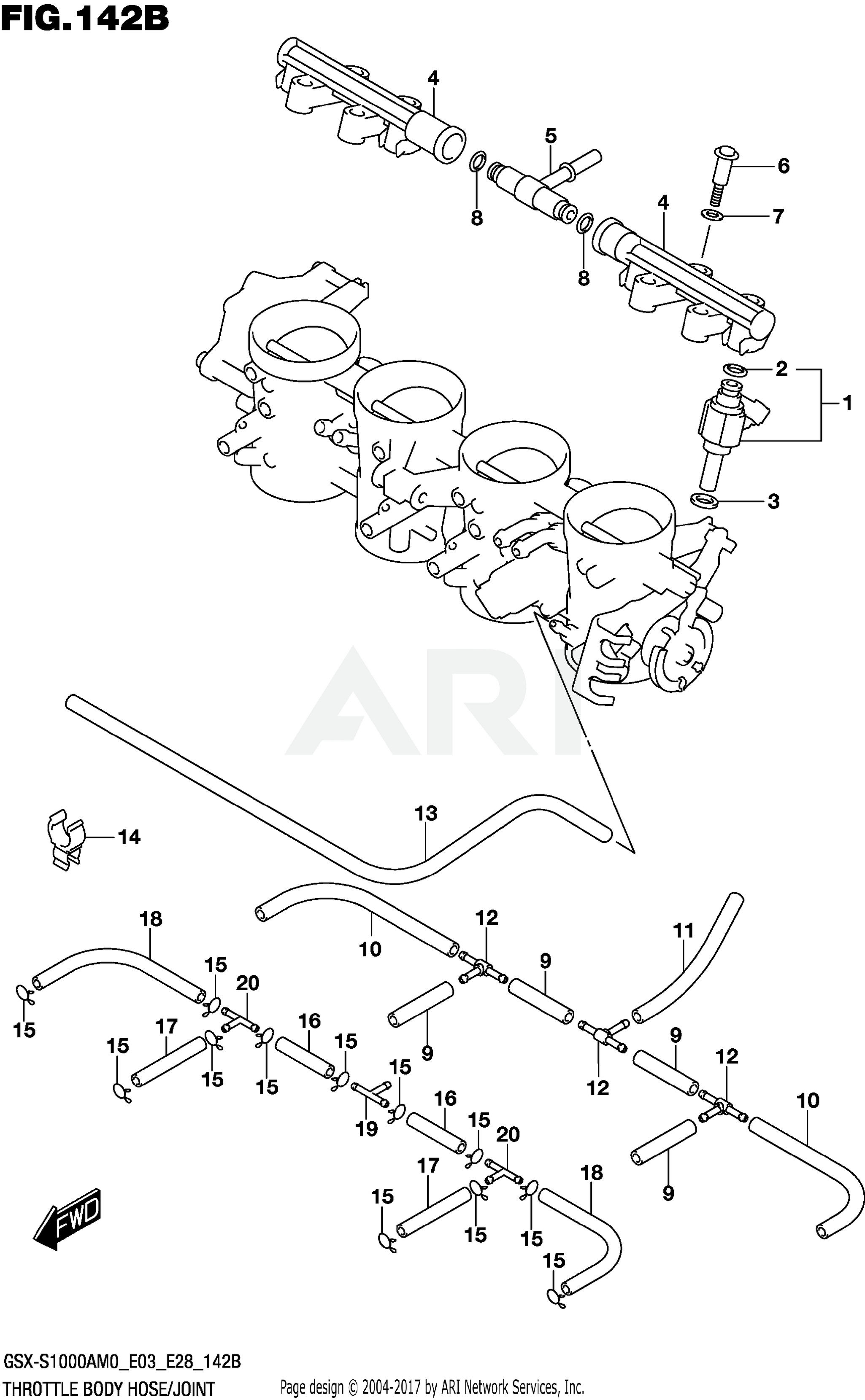 THROTTLE BODY HOSE/JOINT (E33)