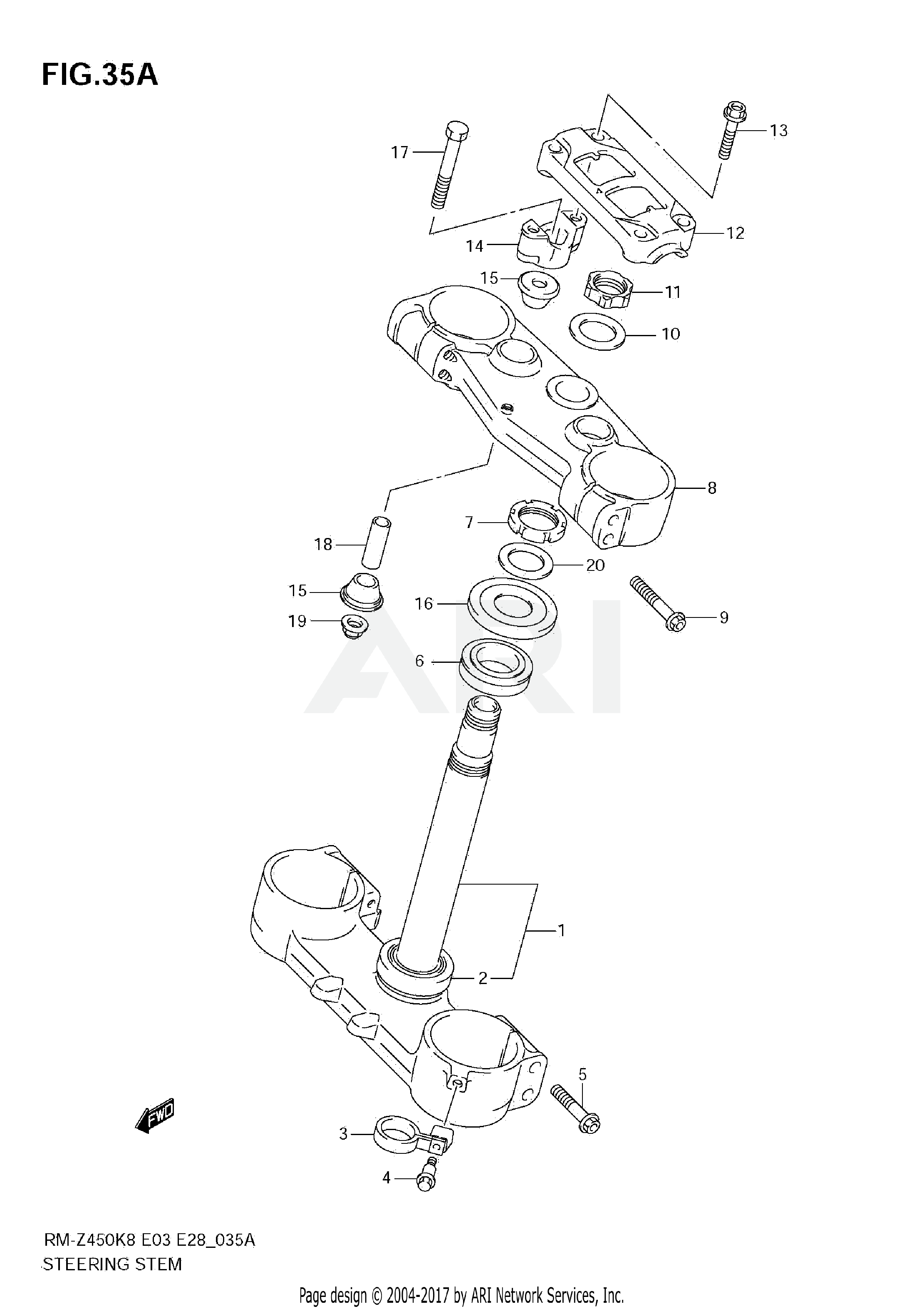 STEERING STEM (RM-Z450 L1)