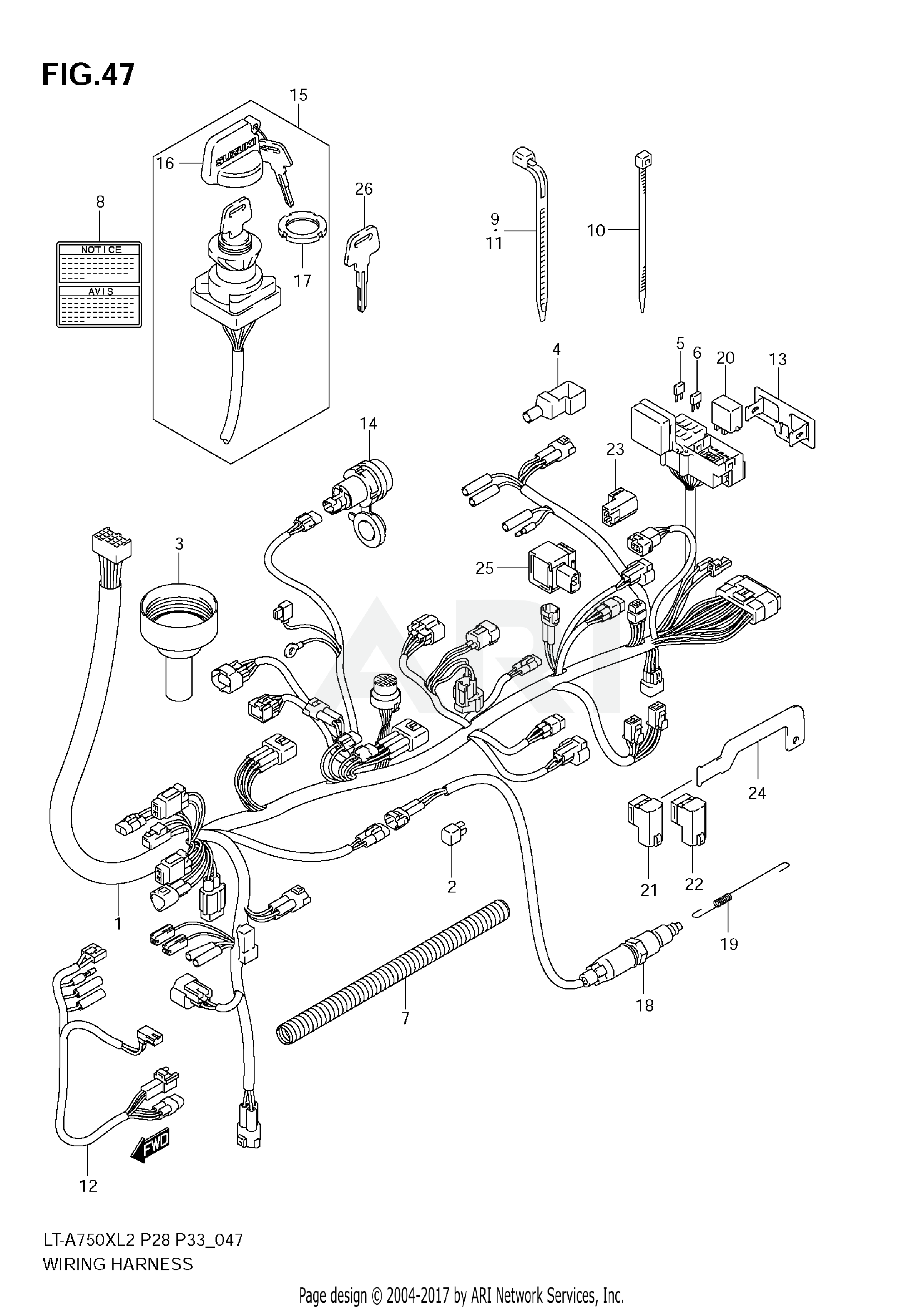 WIRING HARNESS (LT-A750X L2 E28)