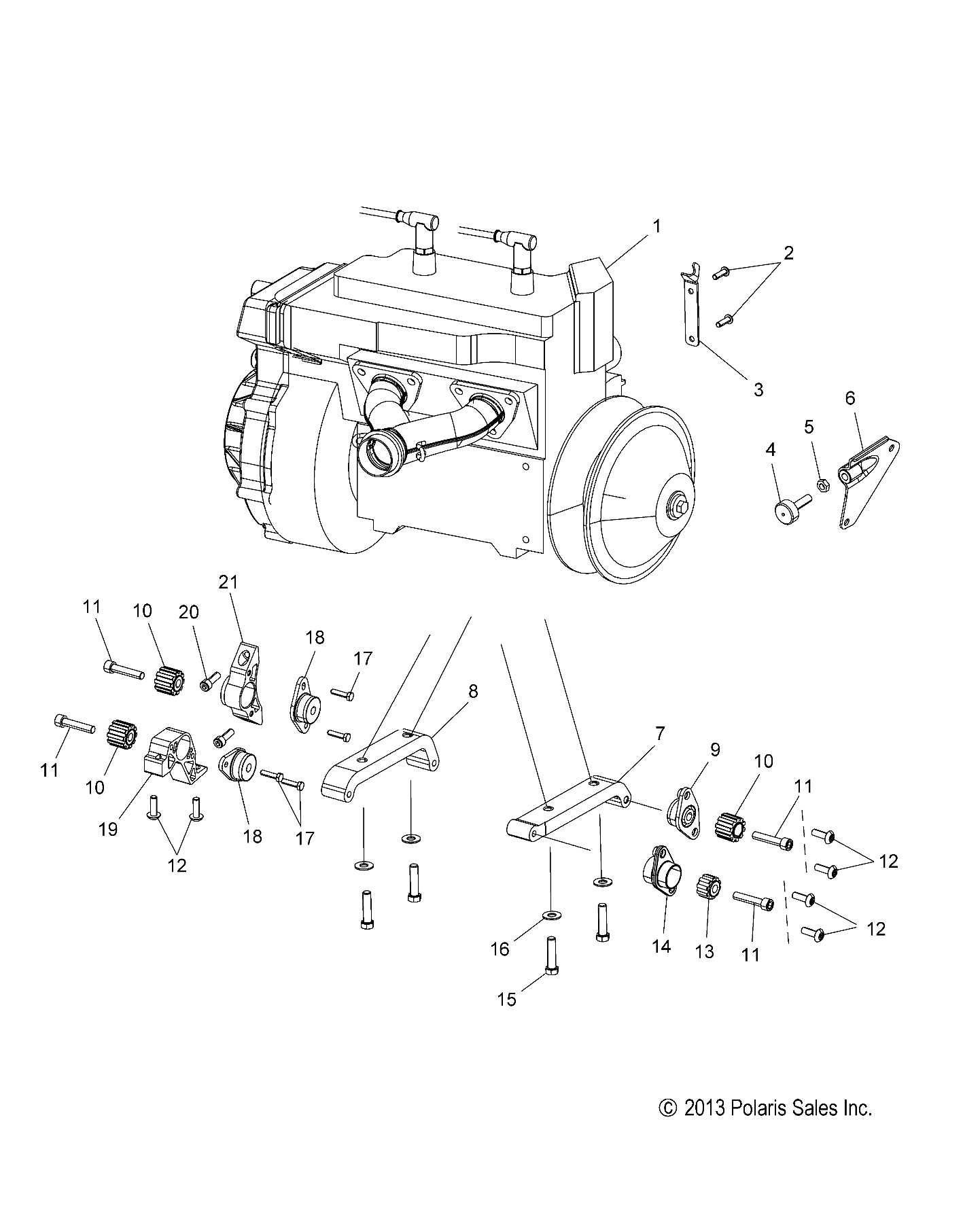 ENGINE, MOUNTING - S20CED5BSL/BSU (49SNOWENGINEMOUNT14550)