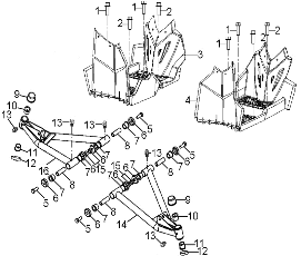CHASSIS, A-ARM and FOOTREST - A18YAK11N4/N6/B4/B6 (A00049)
