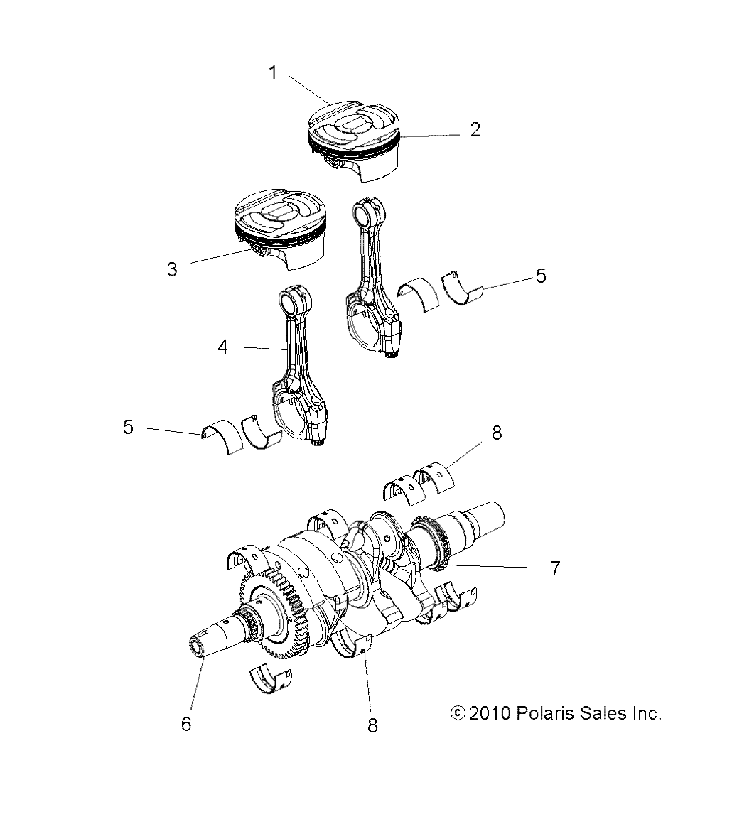 ENGINE, CRANKSHAFT and PISTON - R11JH87AA/AD (49RGRPISTON11RZR875)