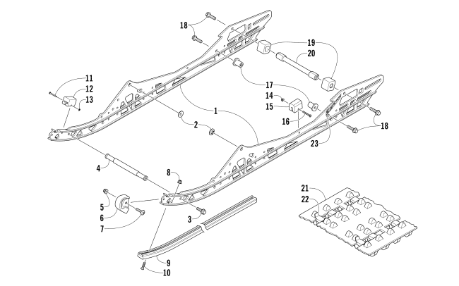 SLIDE RAIL AND TRACK ASSEMBLY