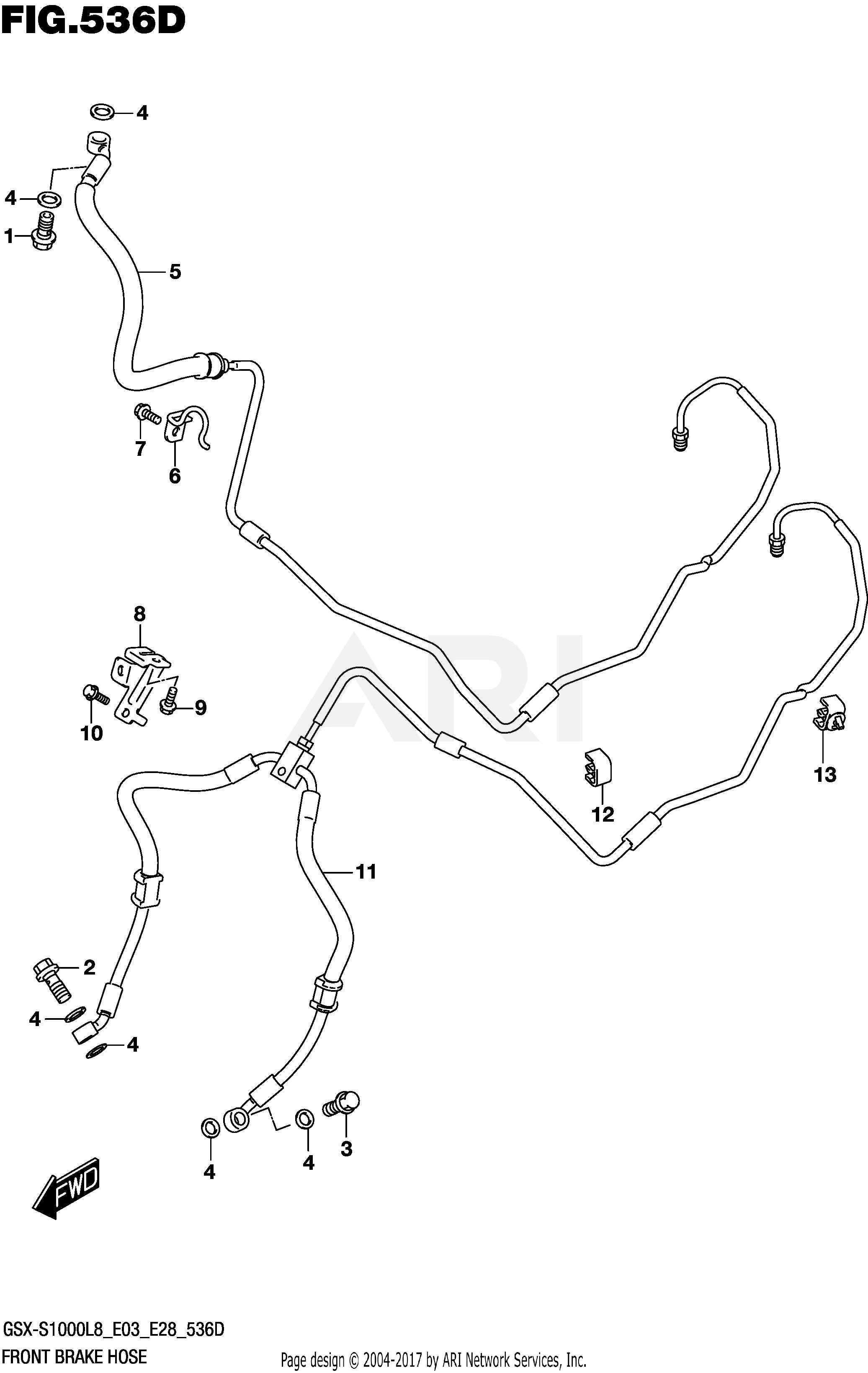 FRONT BRAKE HOSE (GSX-S1000AZL8 E28)