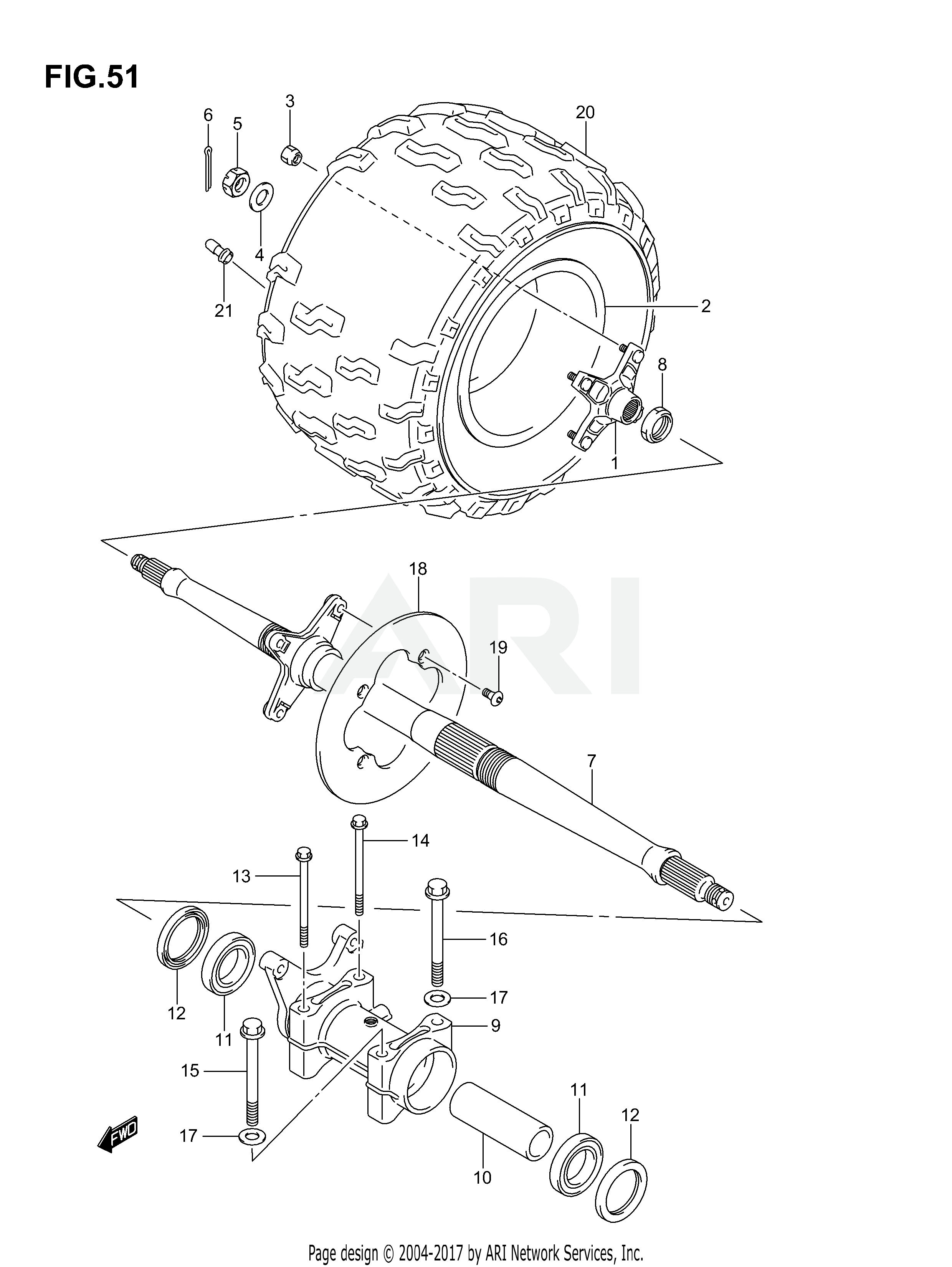 RIGHT REAR WHEEL (MODEL K3)