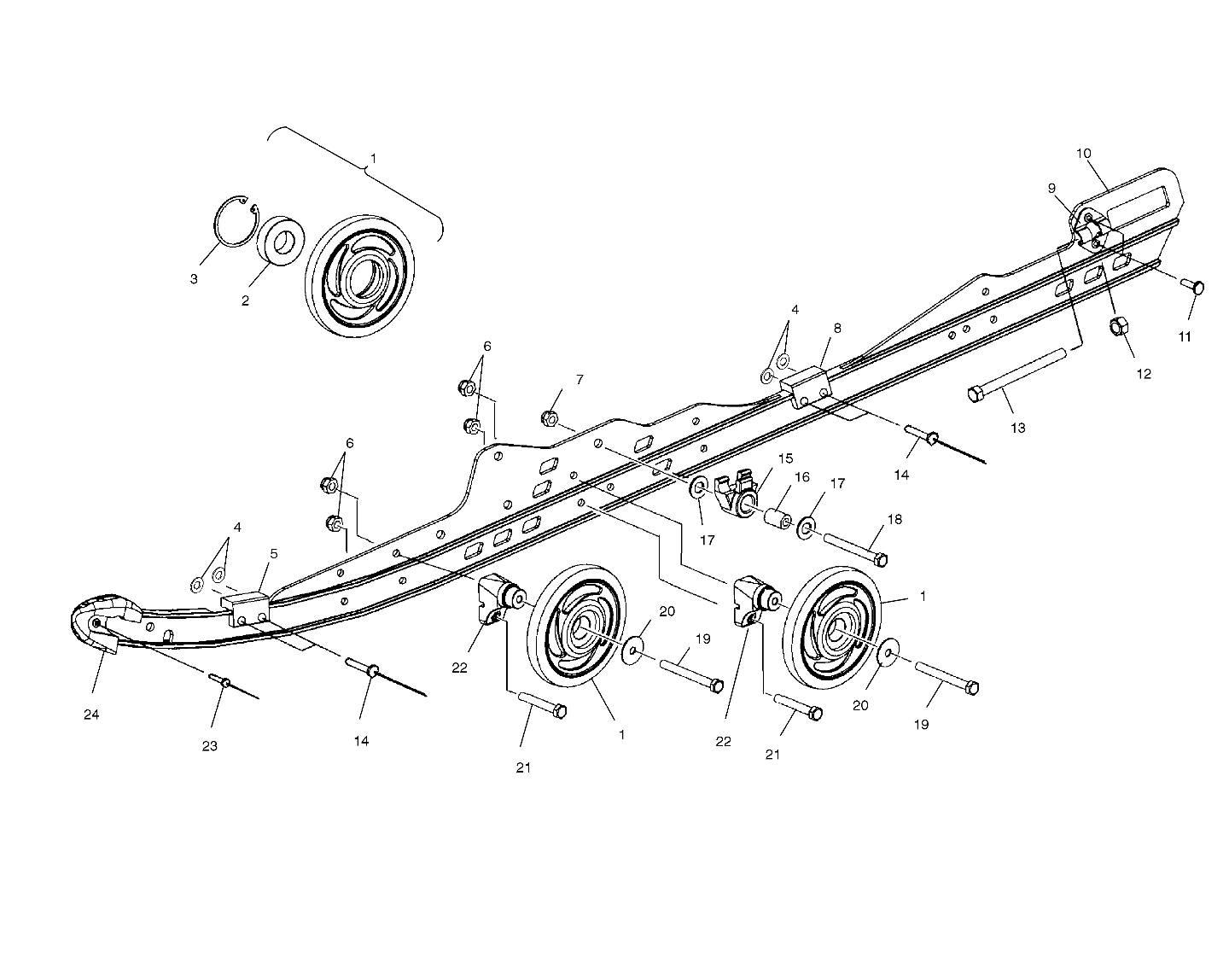 RAIL MOUNTING SUSPENSION - S00SR5AS (4953915391b010)