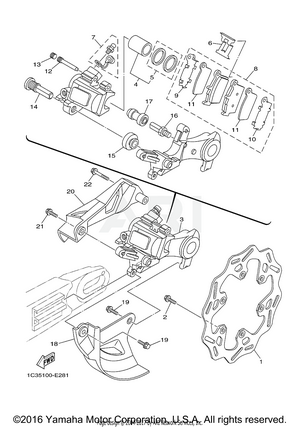 REAR BRAKE CALIPER