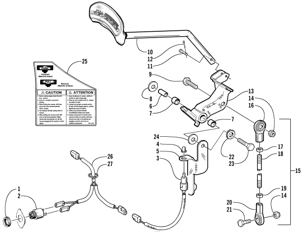 REVERSE SHIFT LEVER ASSEMBLY (OPTIONAL)