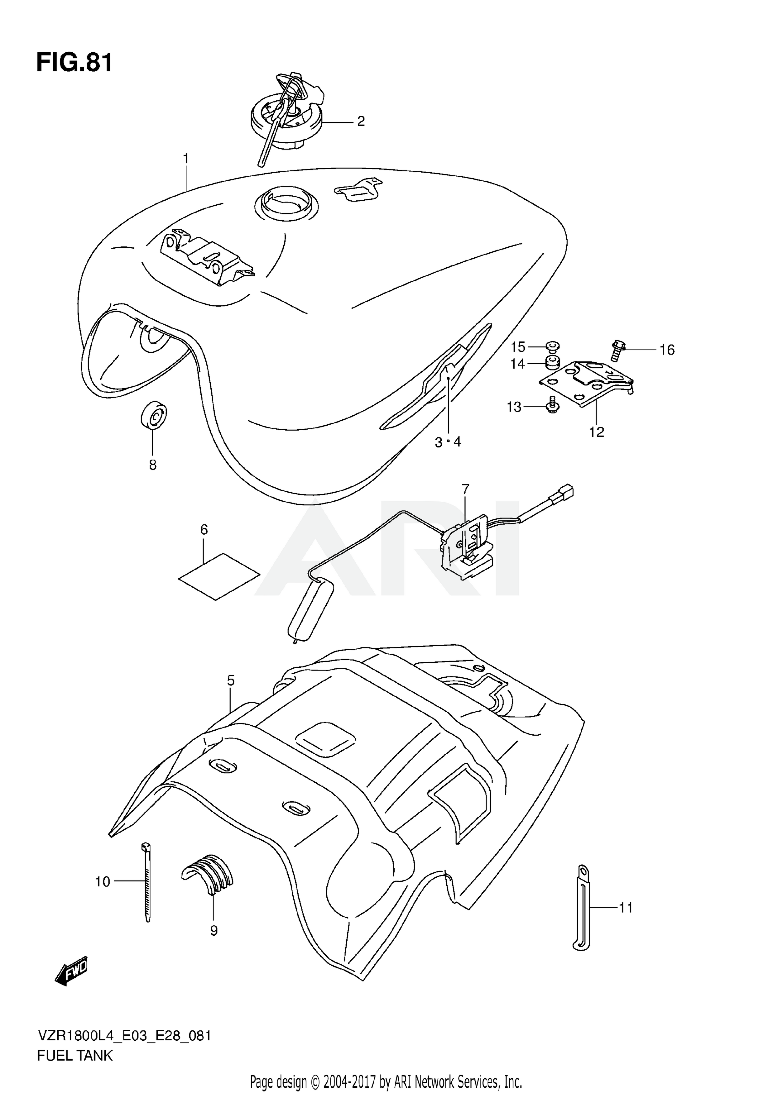 FUEL TANK (VZR1800ZL4 E28)