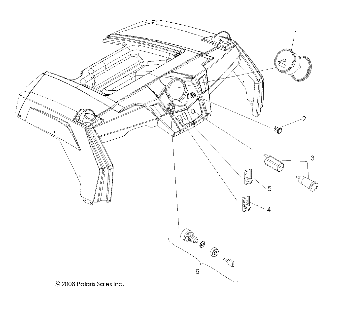 ELECTRICAL, DASH INSTRUMENTS and CONTROLS - R09VH76 ALL OPTIONS (49ATVDASH09RZR)