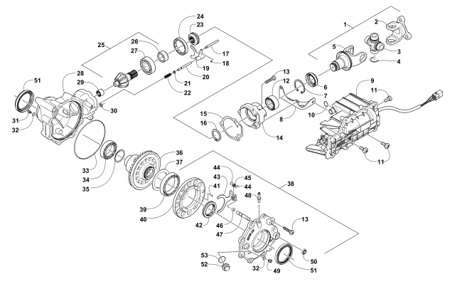 FRONT DRIVE GEARCASE ASSEMBLY