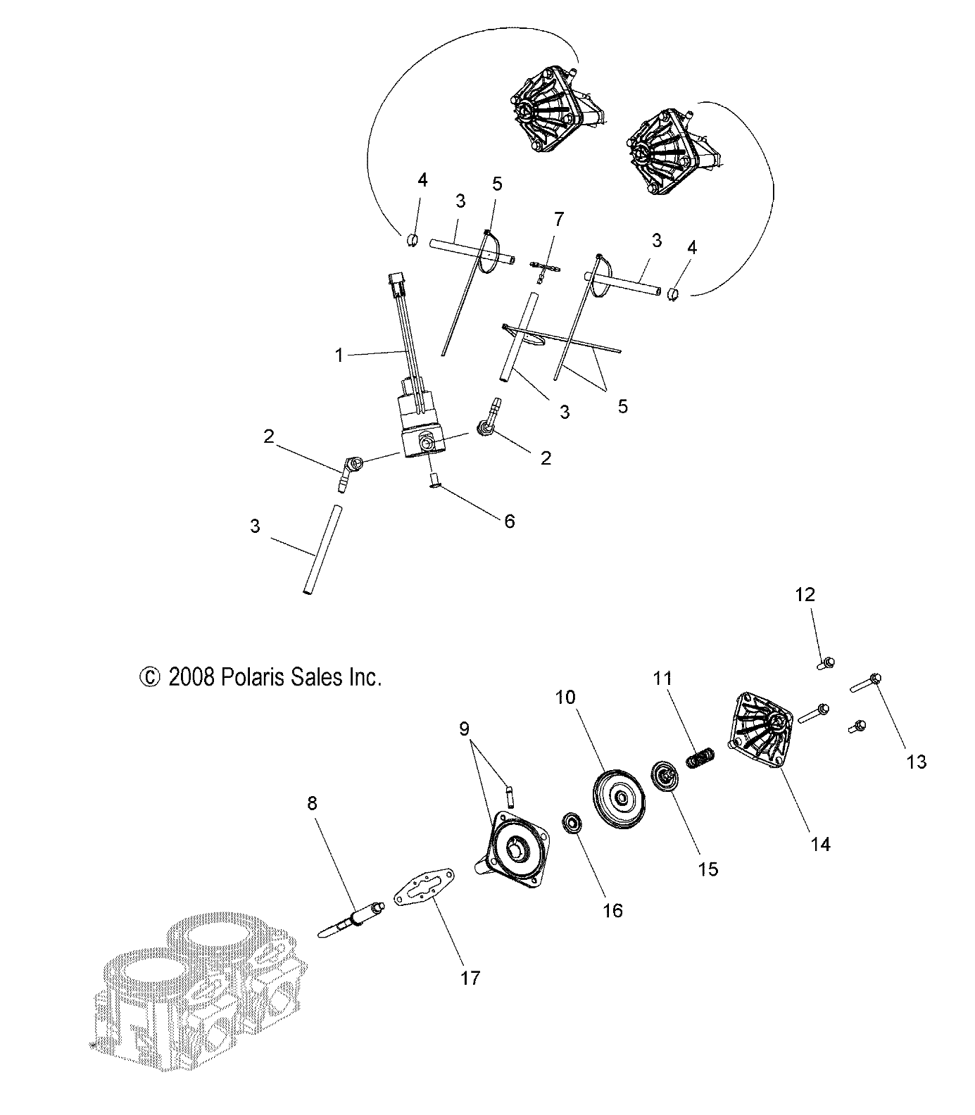 ENGINE, EXHAUST VALVES and SOLENOID - S09PM7JS/JSL (49SNOWEXHAUSTVALVES09600TRG)