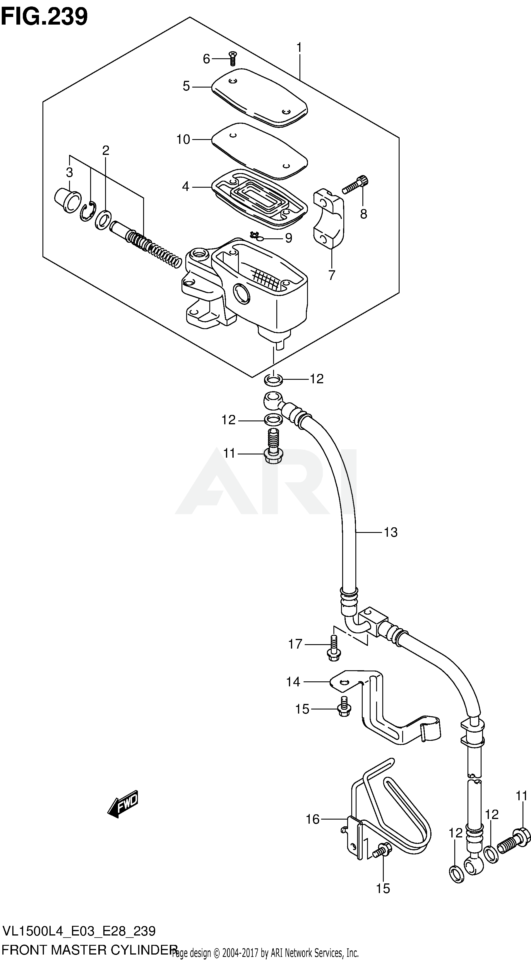 FRONT MASTER CYLINDER (VL1500BL4 E33)