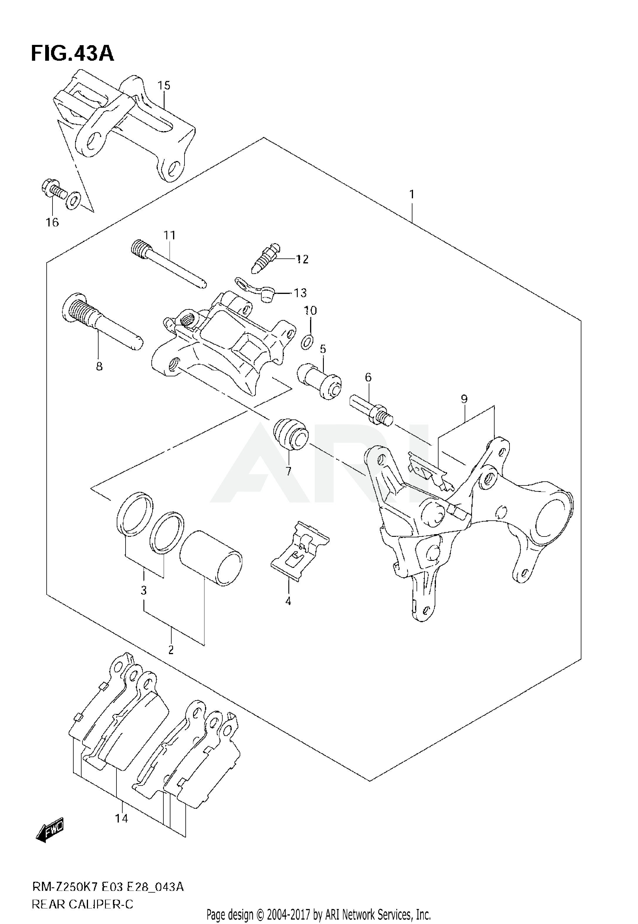 REAR CALIPER (MODEL K8/K9)