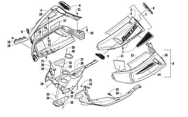 SKID PLATE AND SIDE PANEL ASSEMBLY