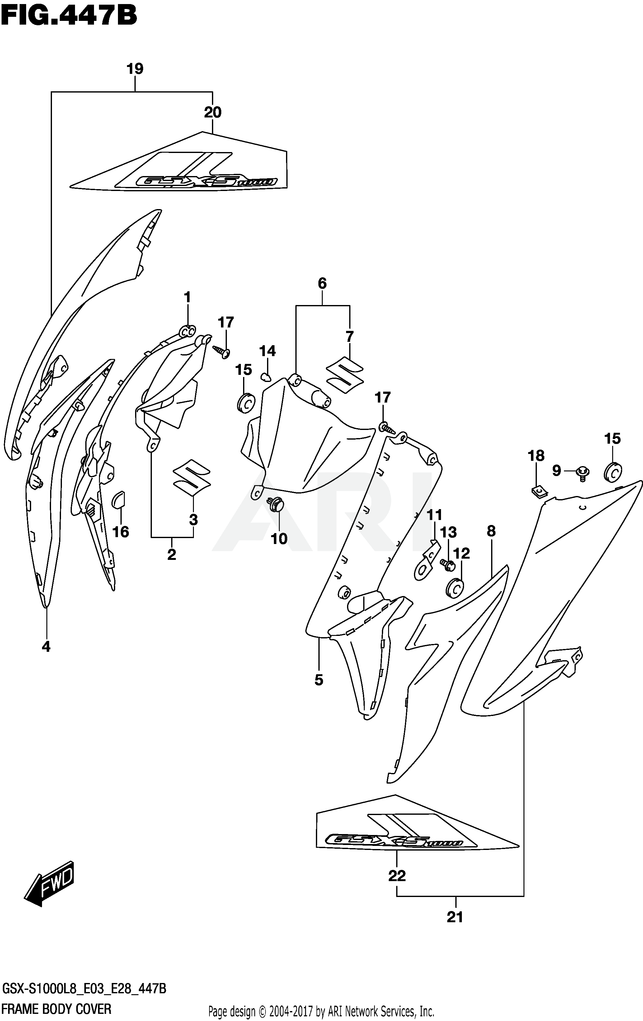 FRAME BODY COVER (GSX-S1000AZL8 E03)