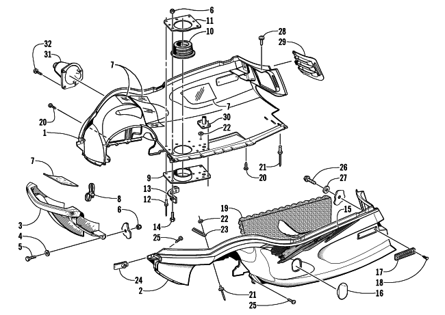 BELLY PAN AND FRONT BUMPER ASSEMBLY