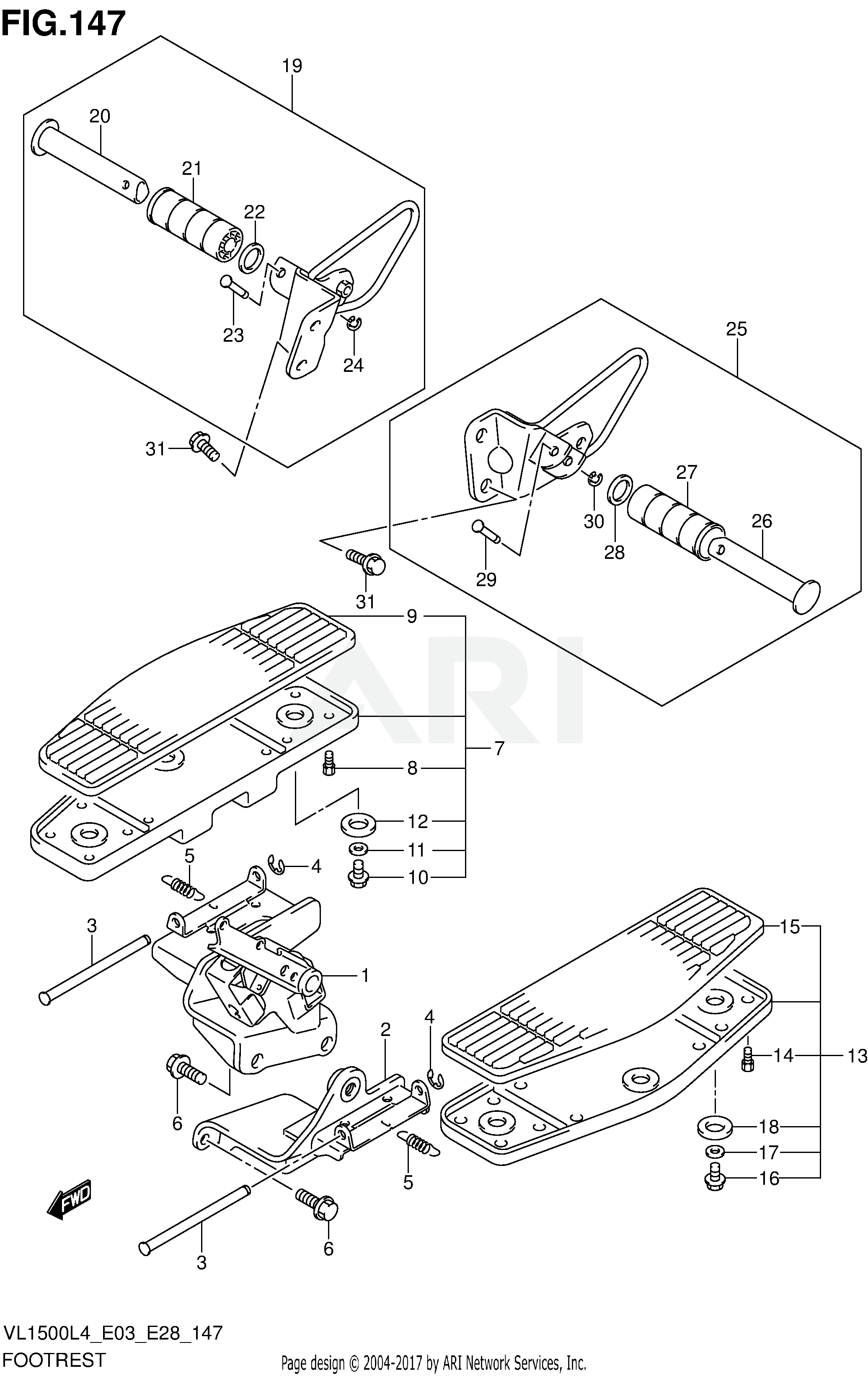 FOOTREST (VL1500L4 E28)