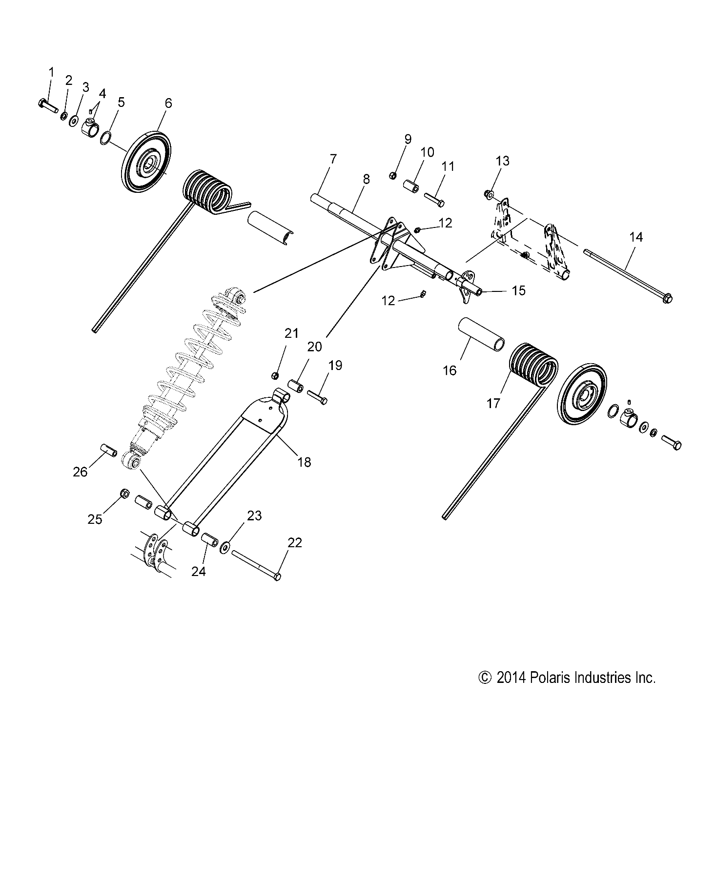 SUSPENSION, TORQUE ARM, REAR - S15CJ5BSL/BEL (49SNOWTORQUEREAR15550155)