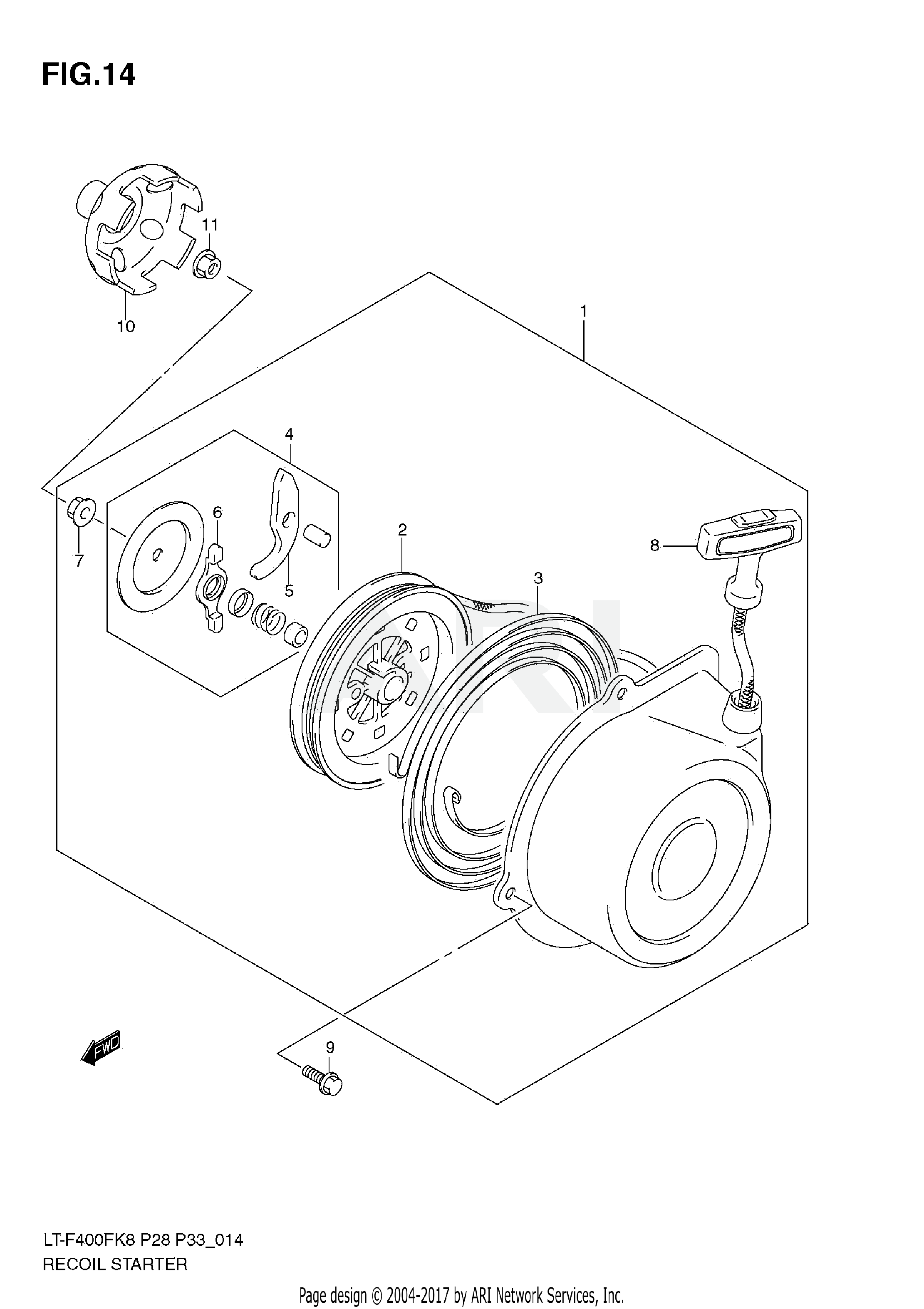 RECOIL STARTER (LT-F400FK8/FK9/FUL0)