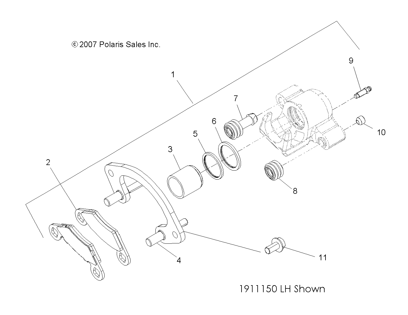 BRAKES, FRONT CALIPER - A17SVA85A2 (49ATVBRAKEFRT09Q60)