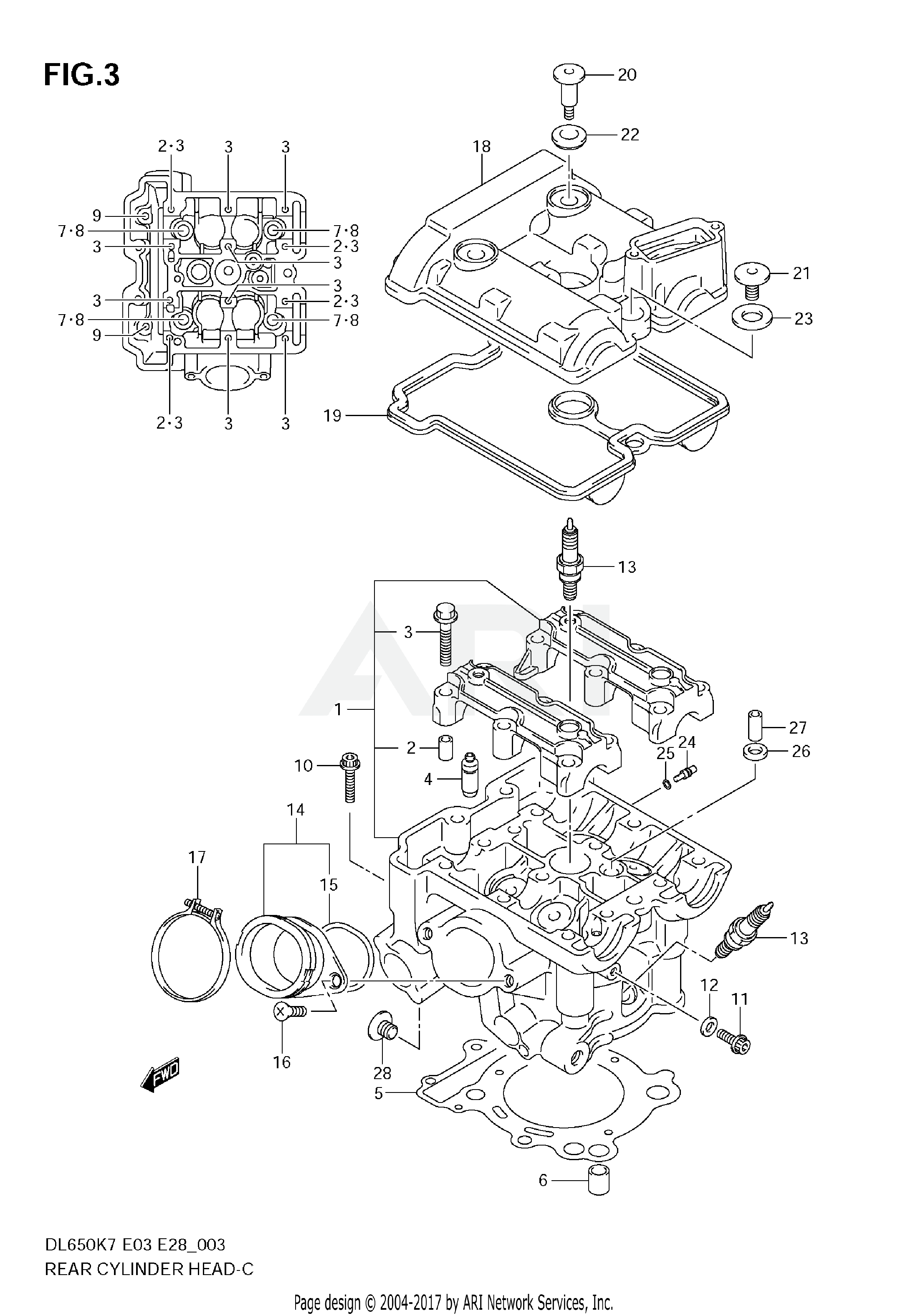 REAR CYLINDER HEAD