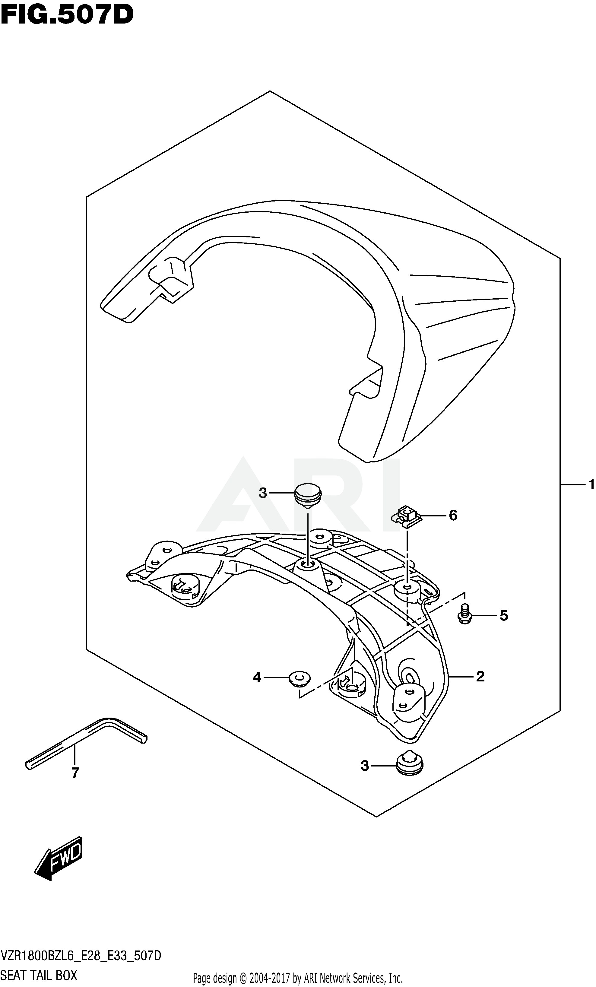 SEAT TAIL BOX (FOR PGZ)  (VZR1800BZL6 E33)