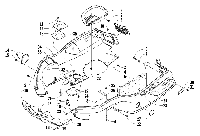 BELLY PAN AND FRONT BUMPER ASSEMBLY