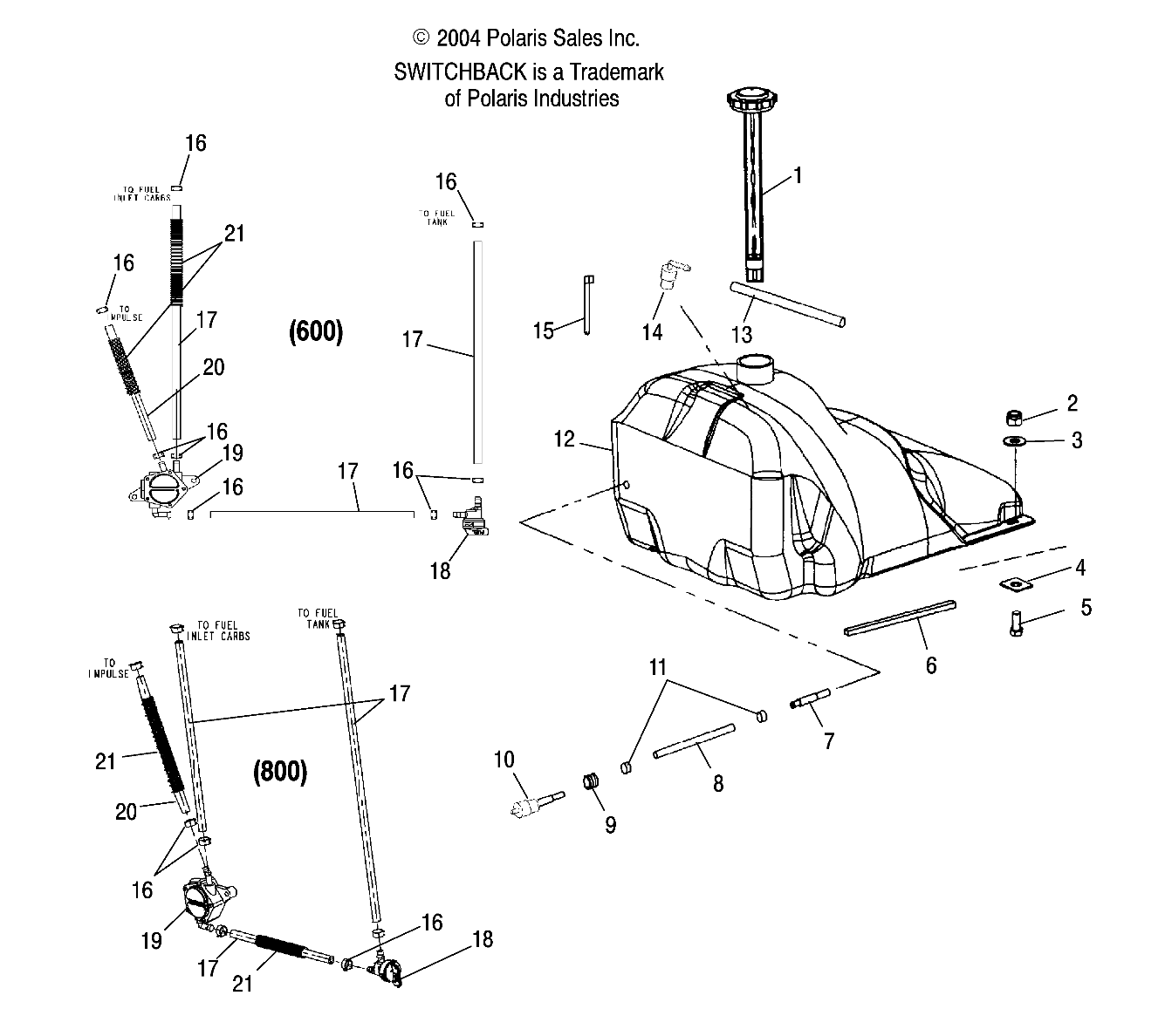 GAS TANK - S05NS6ES/ESA/S05NS8CS/CSA (4992809280A06)