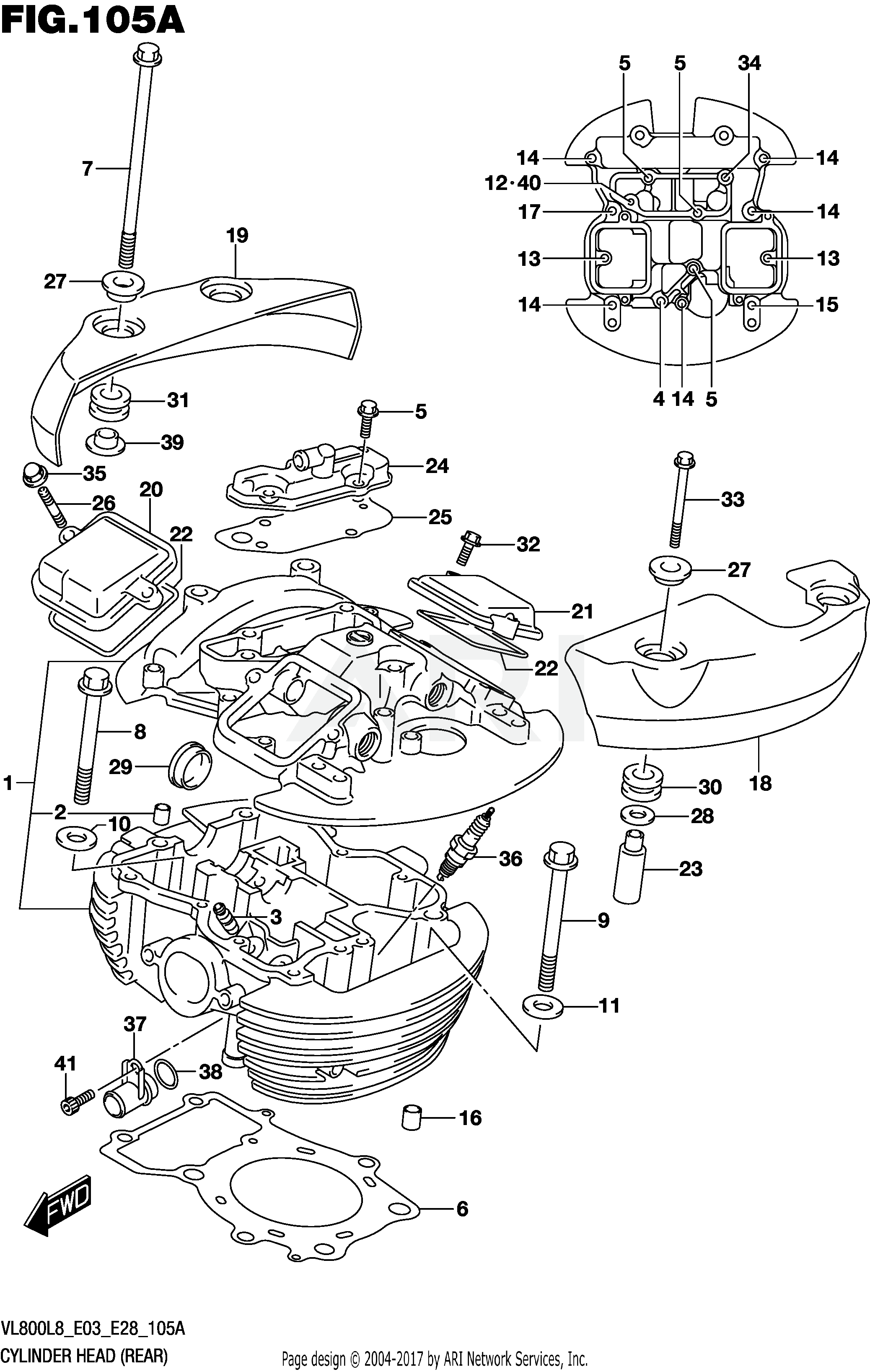 CYLINDER HEAD (REAR) (VL800L8 E03)