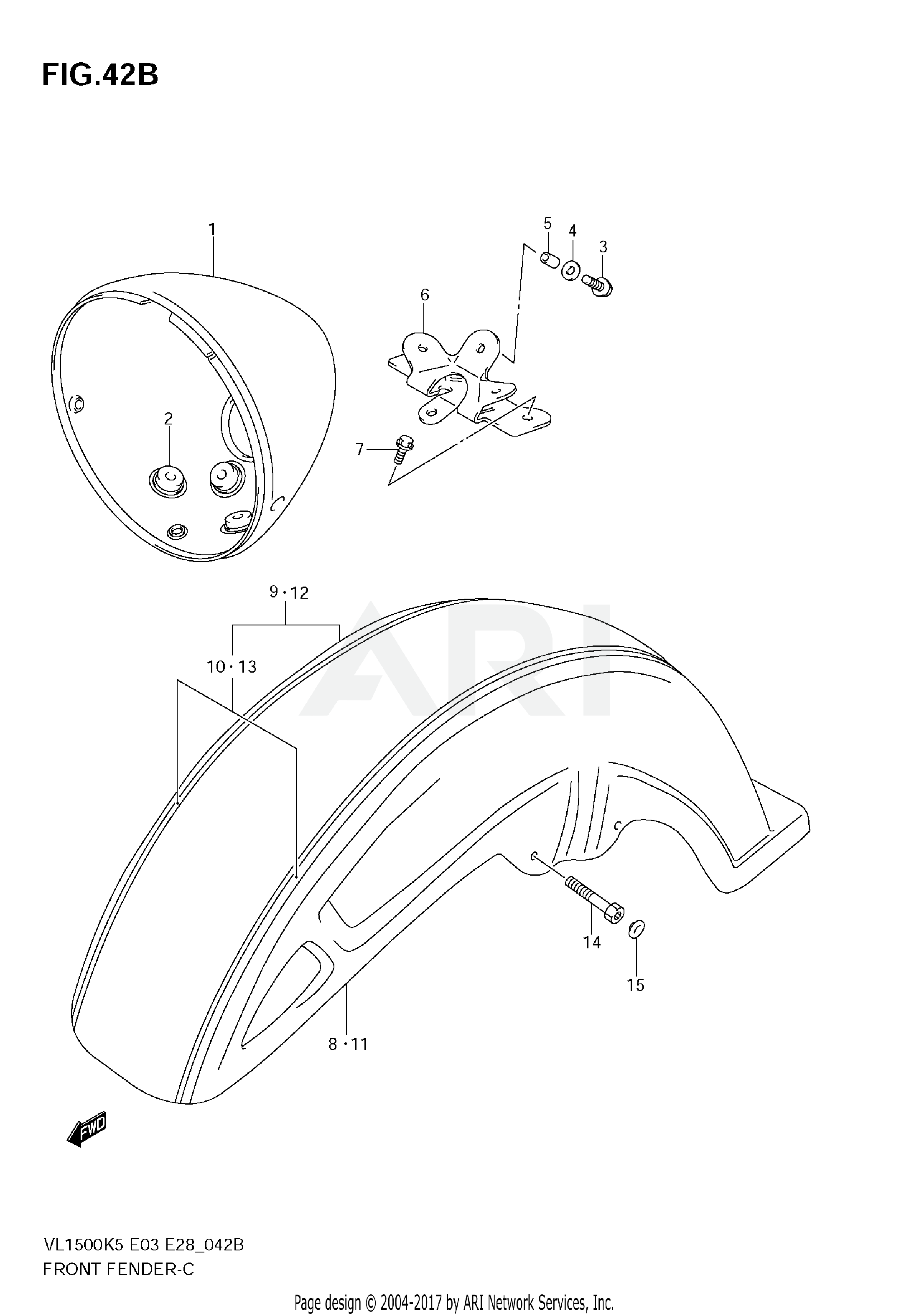 FRONT FENDER (MODEL K8)