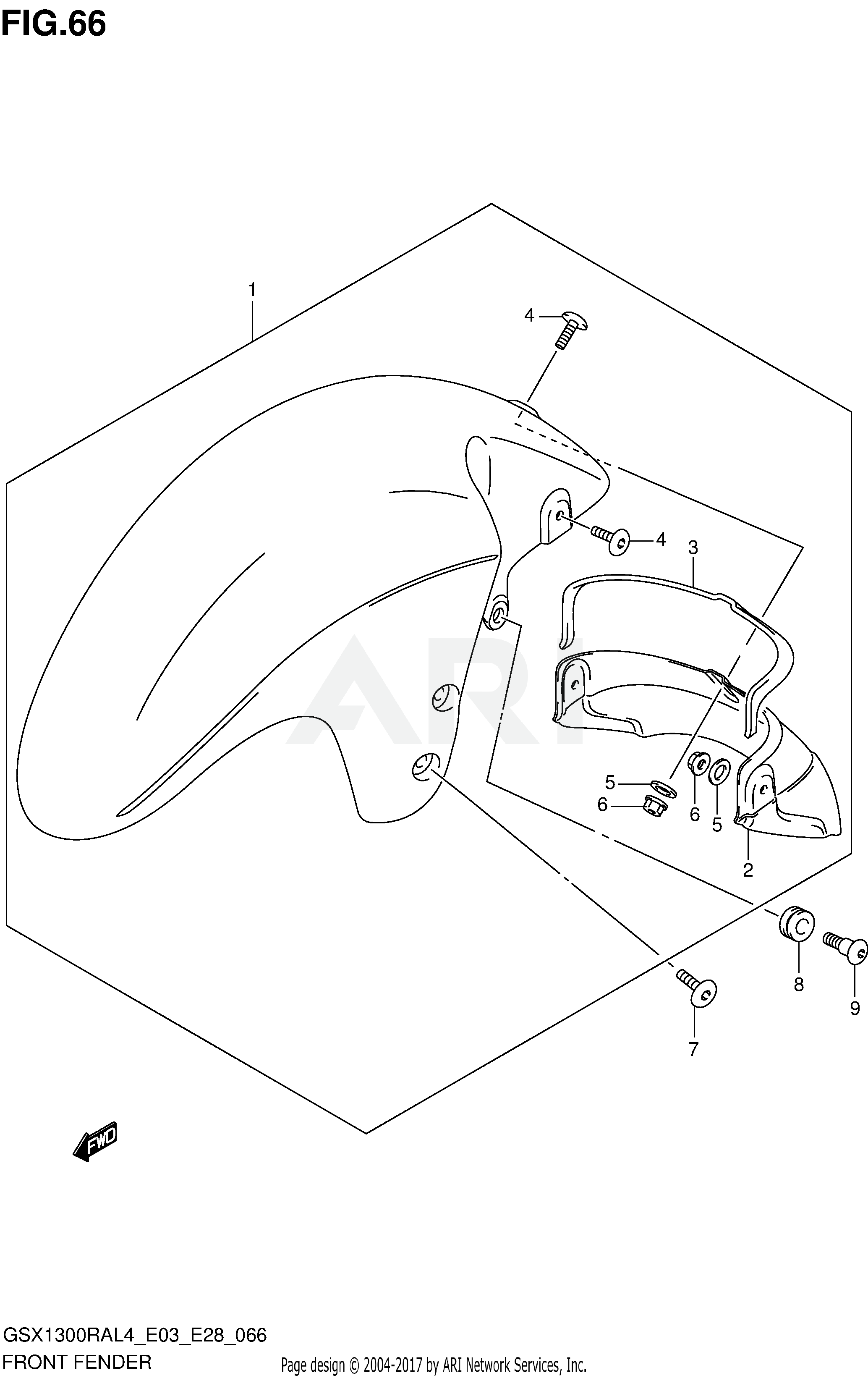 FRONT FENDER (GSX1300RAL4 E33)