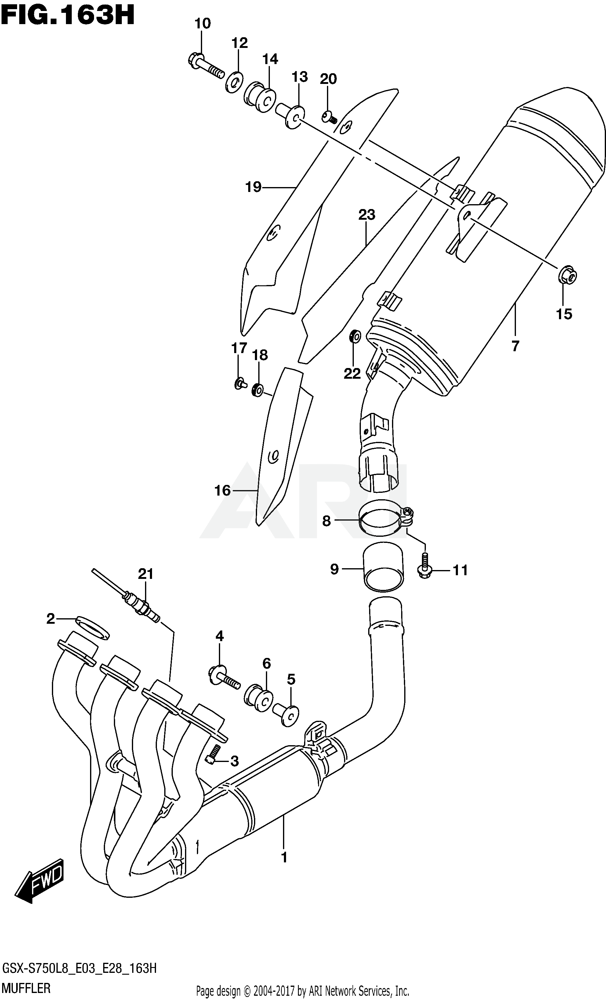 MUFFLER (GSX-S750AZL8 E33)