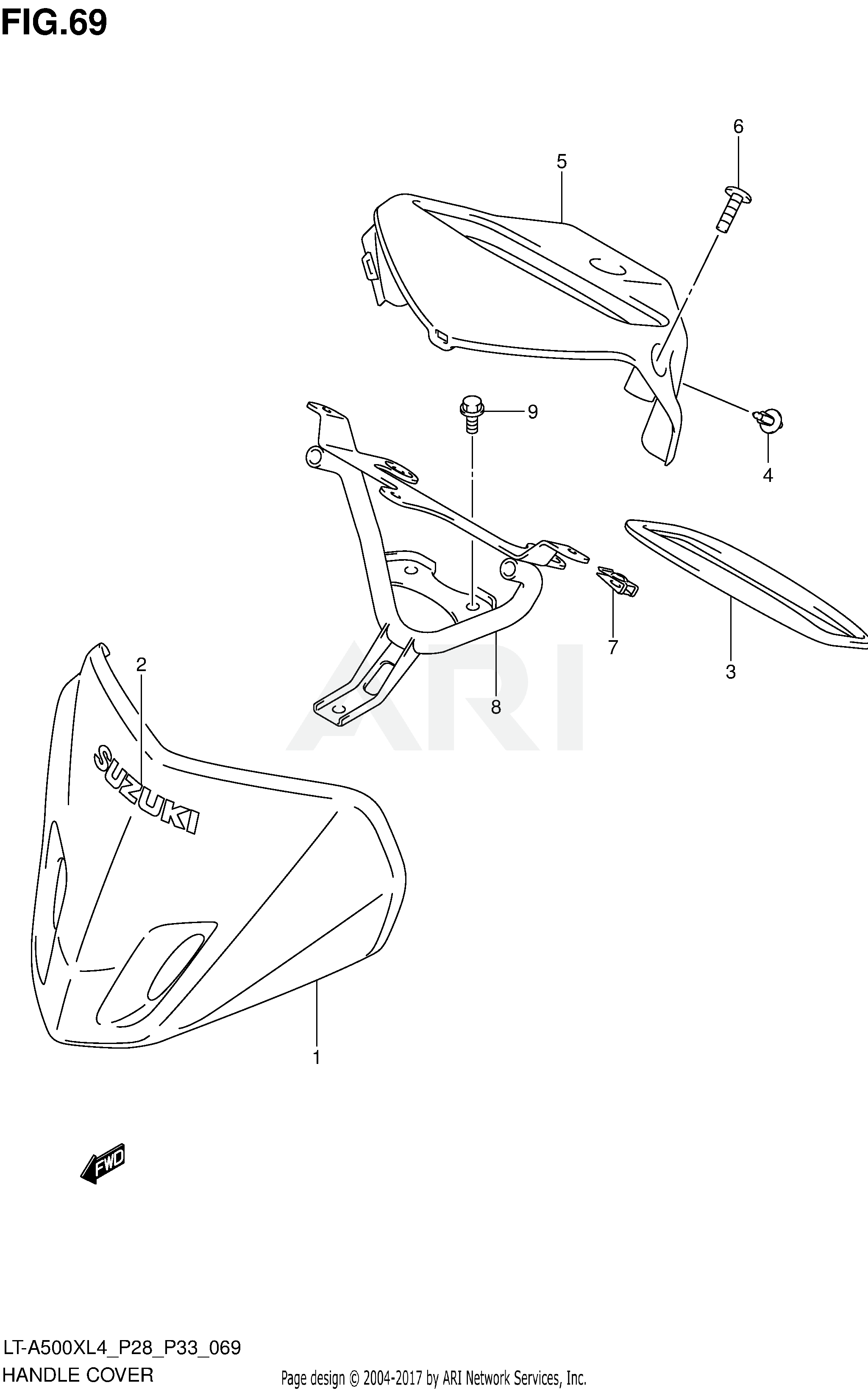 HANDLE COVER (LT-A500XZL4 P28)