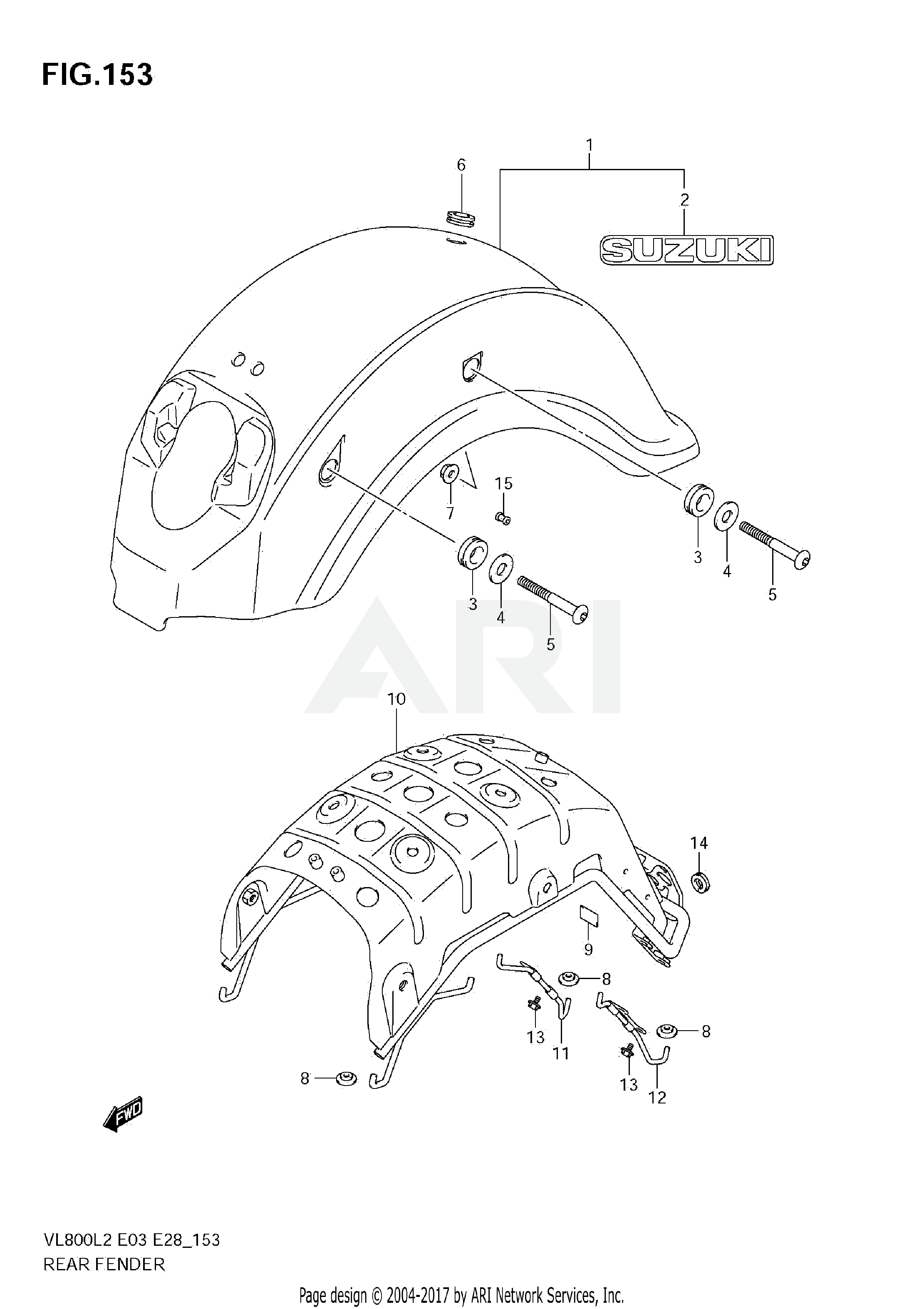 REAR FENDER (VL800  E03)