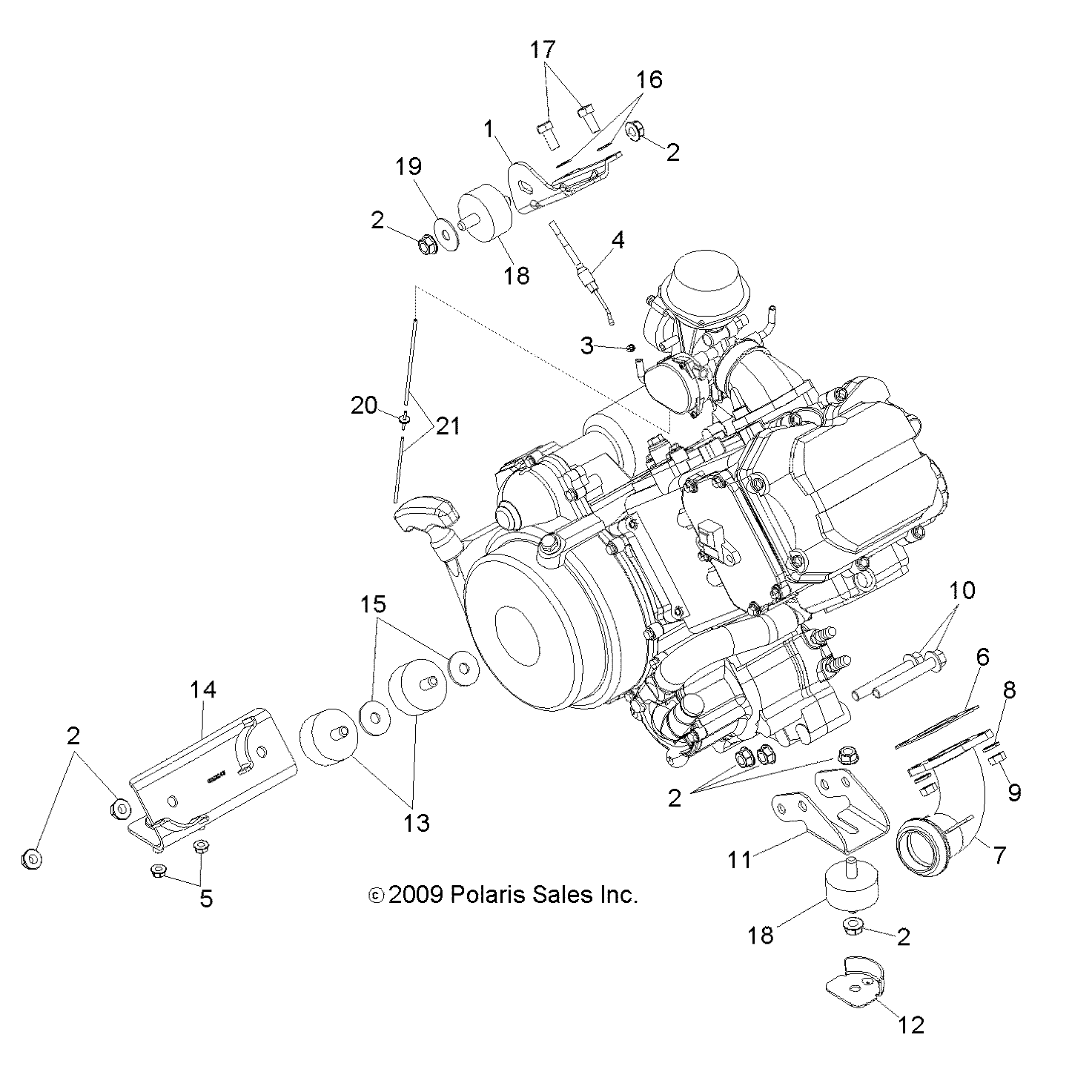 ENGINE, MOUNTING - A10NG50FA (49ATVENGINEMTG10SCRAM)