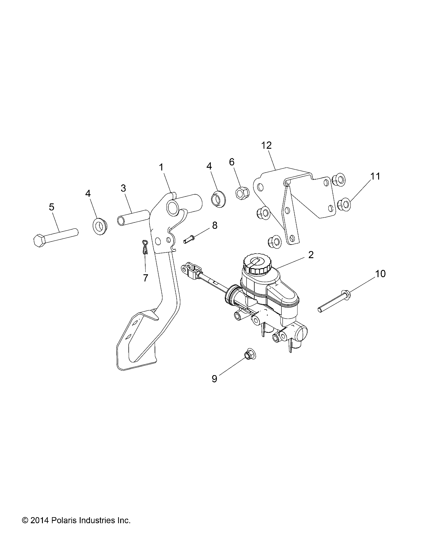 BRAKES, PEDAL AND MASTER CYLINDER - R19RMA50B4/B1 (49RGRBRAKEFOOT15570)