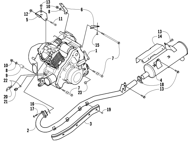 ENGINE AND EXHAUST