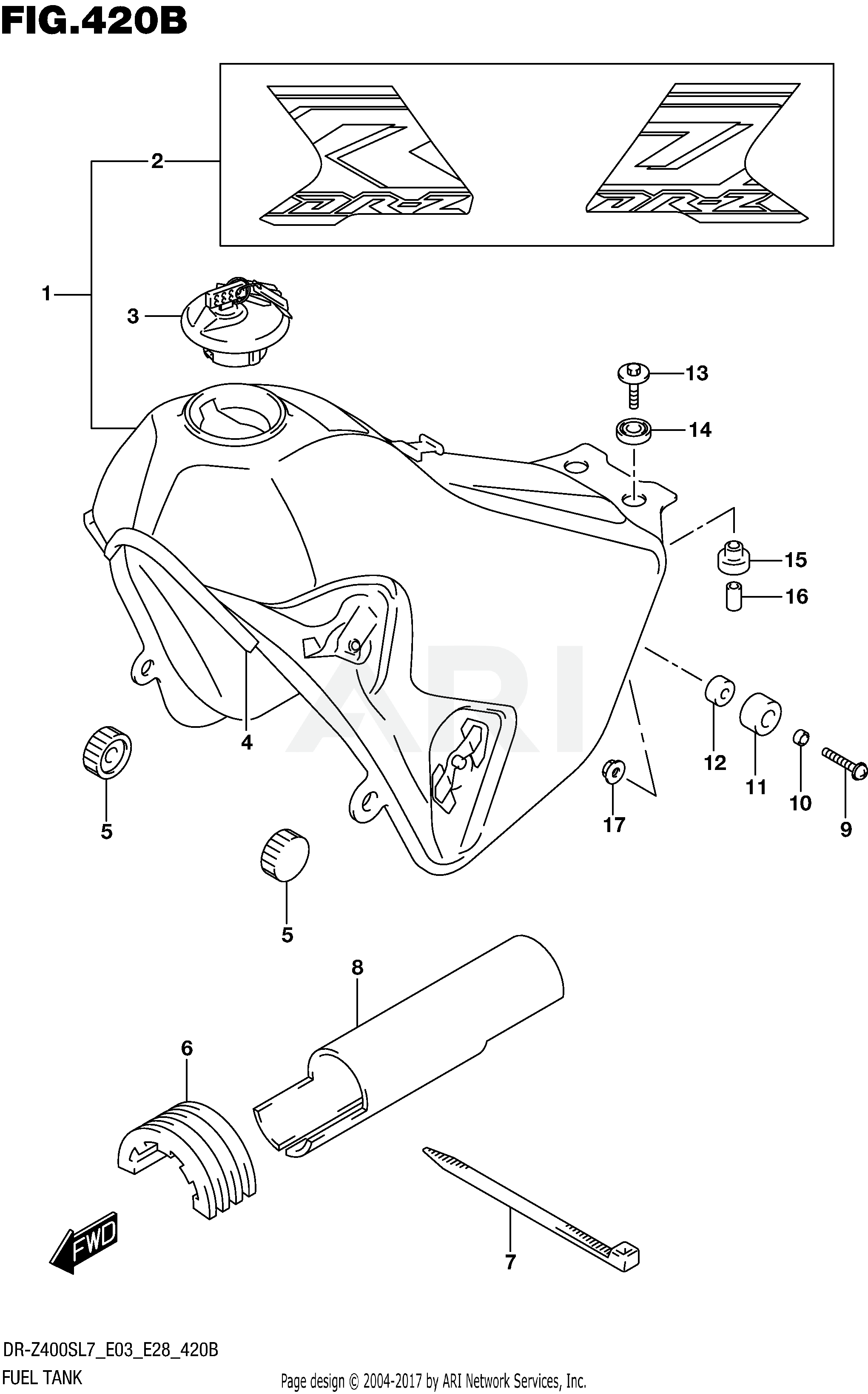 FUEL TANK (DR-Z400SL7 E28)